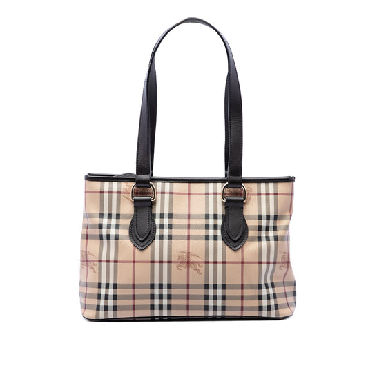 Burberry Haymarket Check Coated Canvas Tote