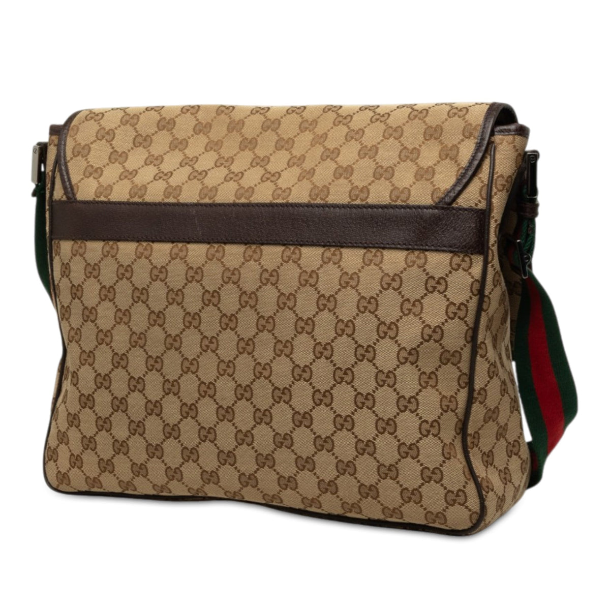 Gucci GG Canvas Web Flap Messenger Bag