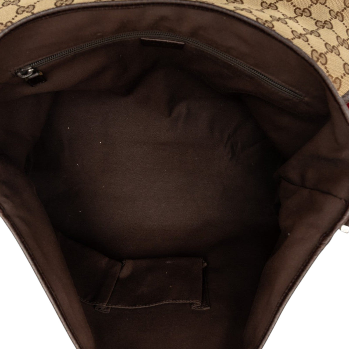 Gucci GG Canvas Web Flap Messenger Bag