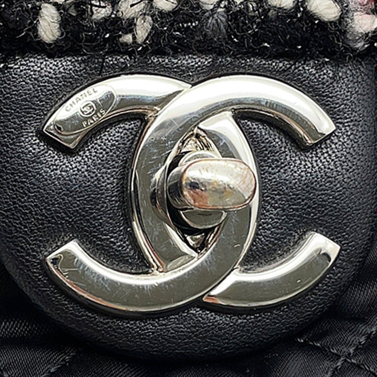 Chanel Quilted Tweed and Nylon Astronaut Essentials Flap — Black