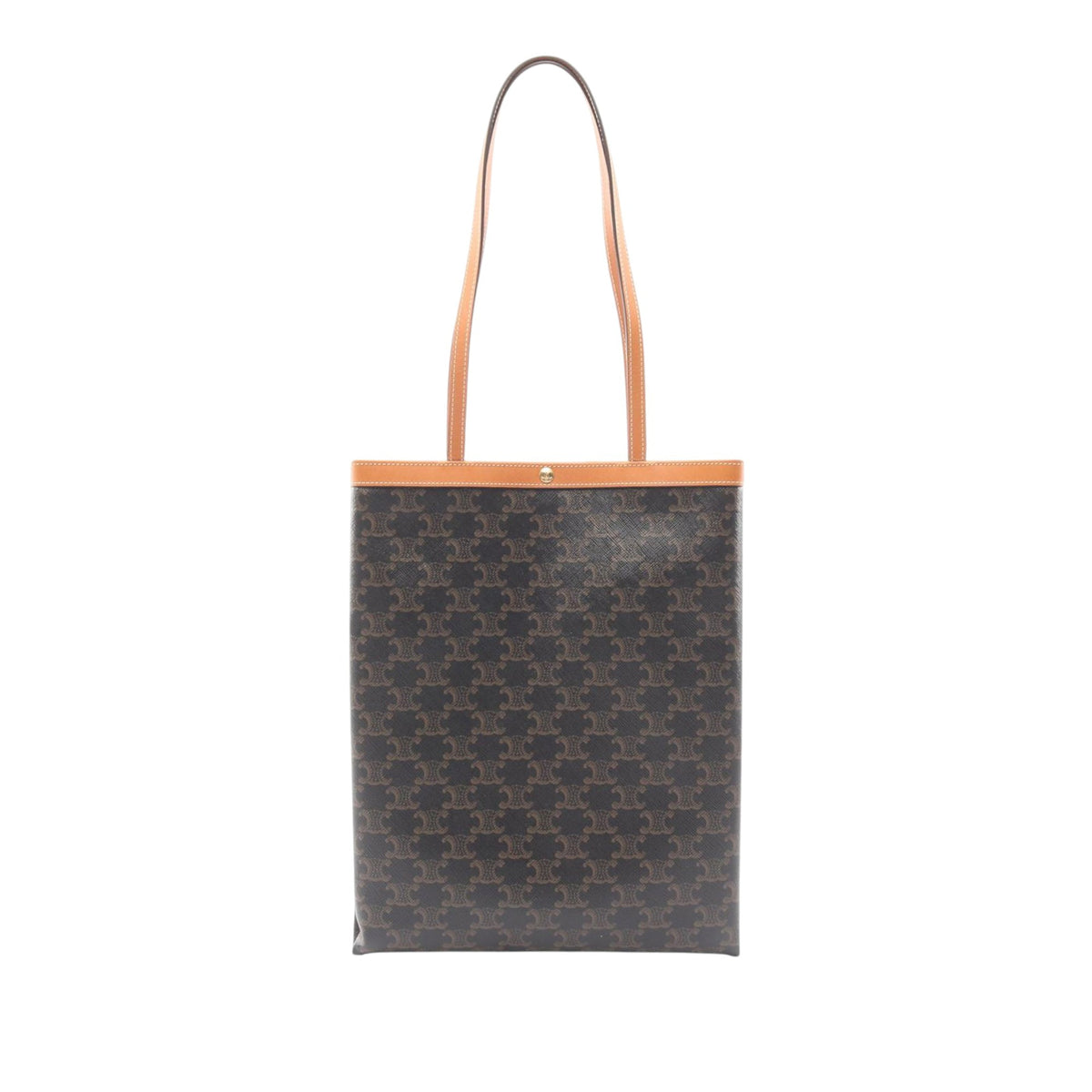 Celine Medium Triomphe Coated Canvas Flat Shopper Tote