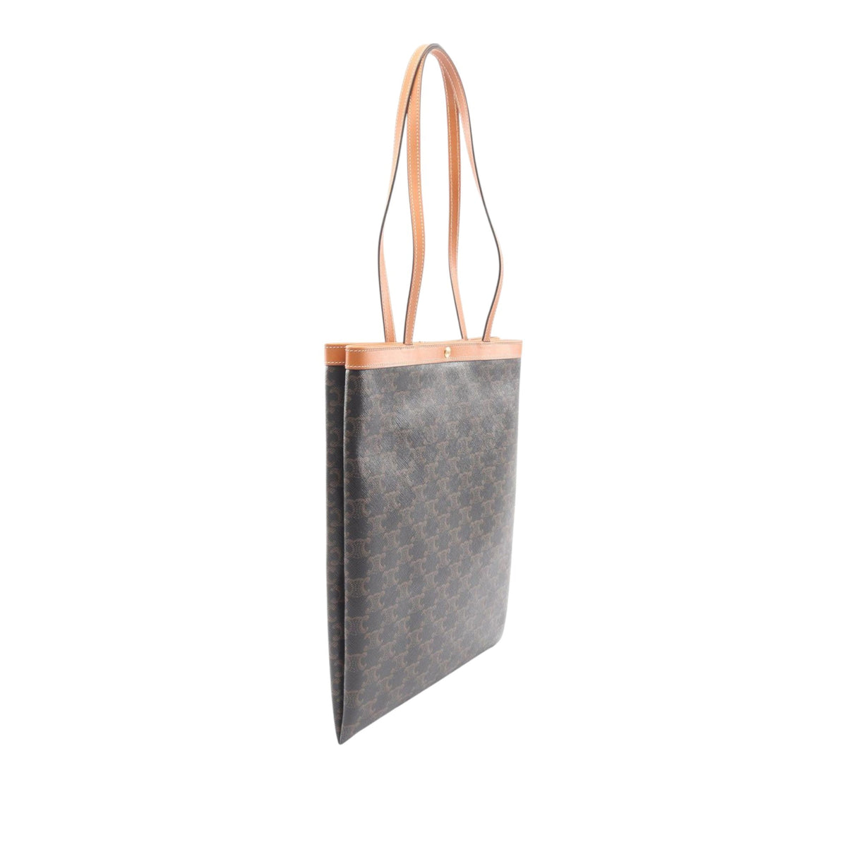 Celine Medium Triomphe Coated Canvas Flat Shopper Tote