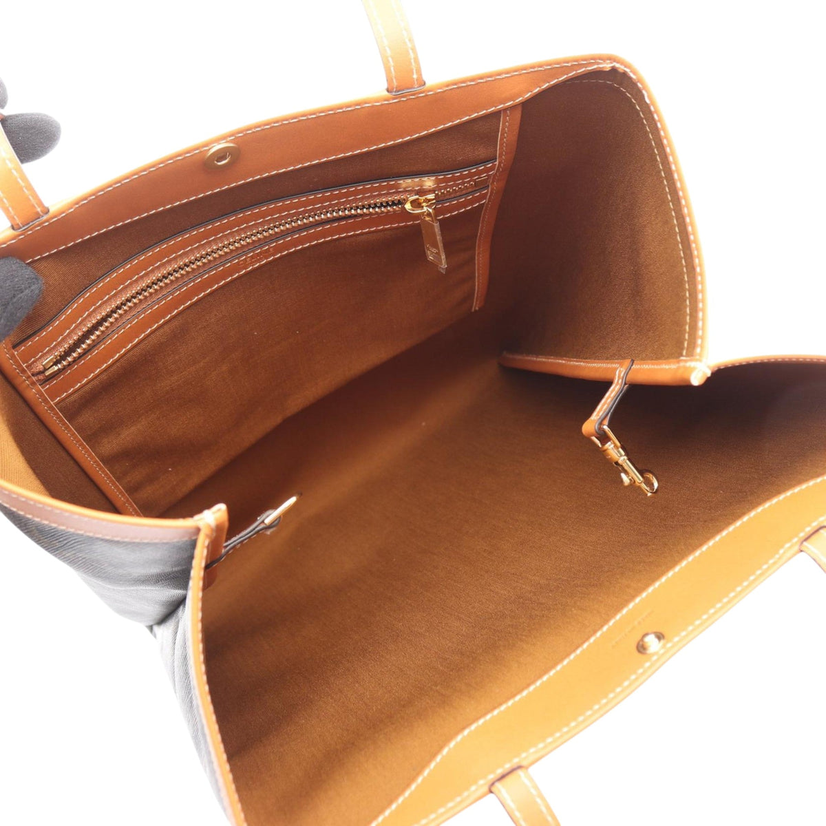 Celine Medium Triomphe Coated Canvas Flat Shopper Tote