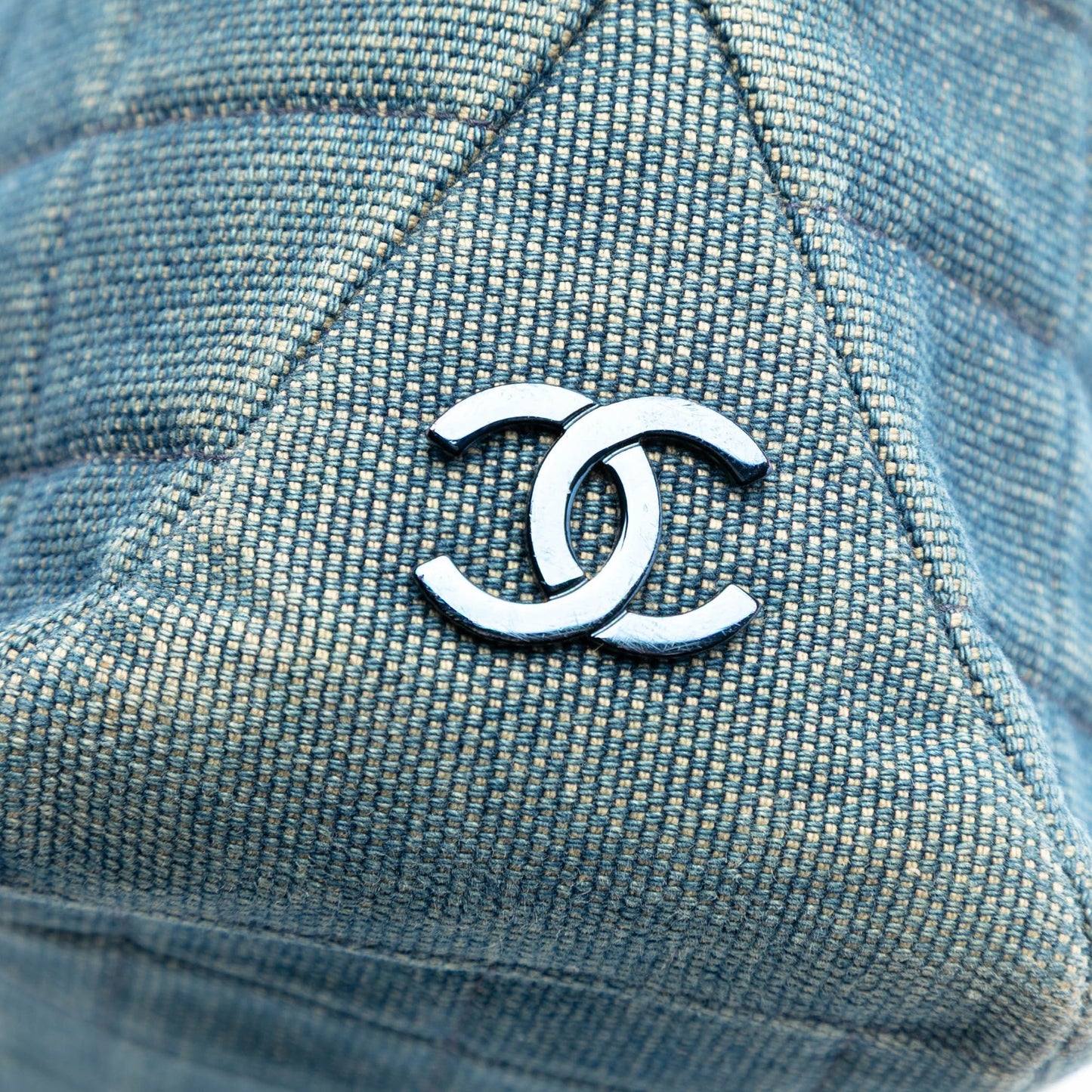 Chanel CC Chocolate Bar Denim Tote