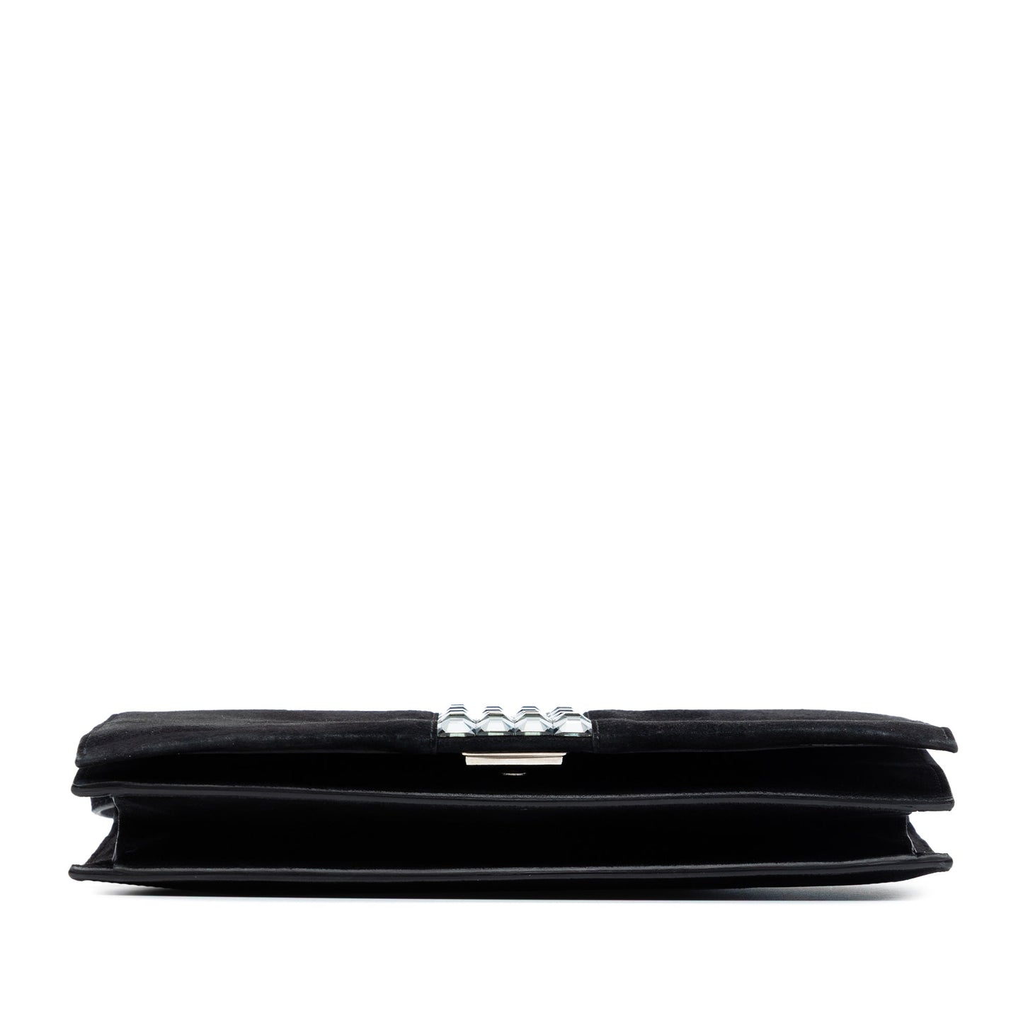 Gucci Suede Crystal Embellished Shoulder Bag