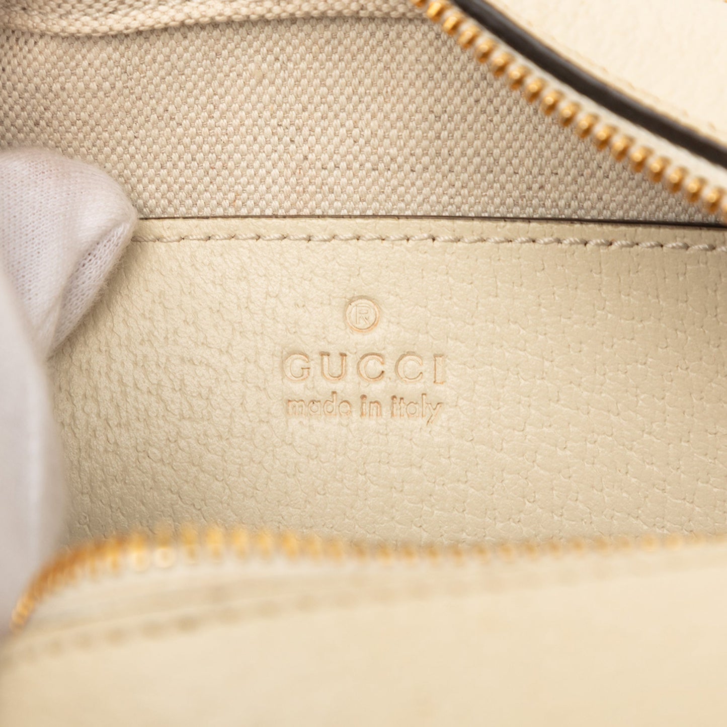 Gucci Small GG Supreme Textured Calfskin Web Ophidia Camera Bag