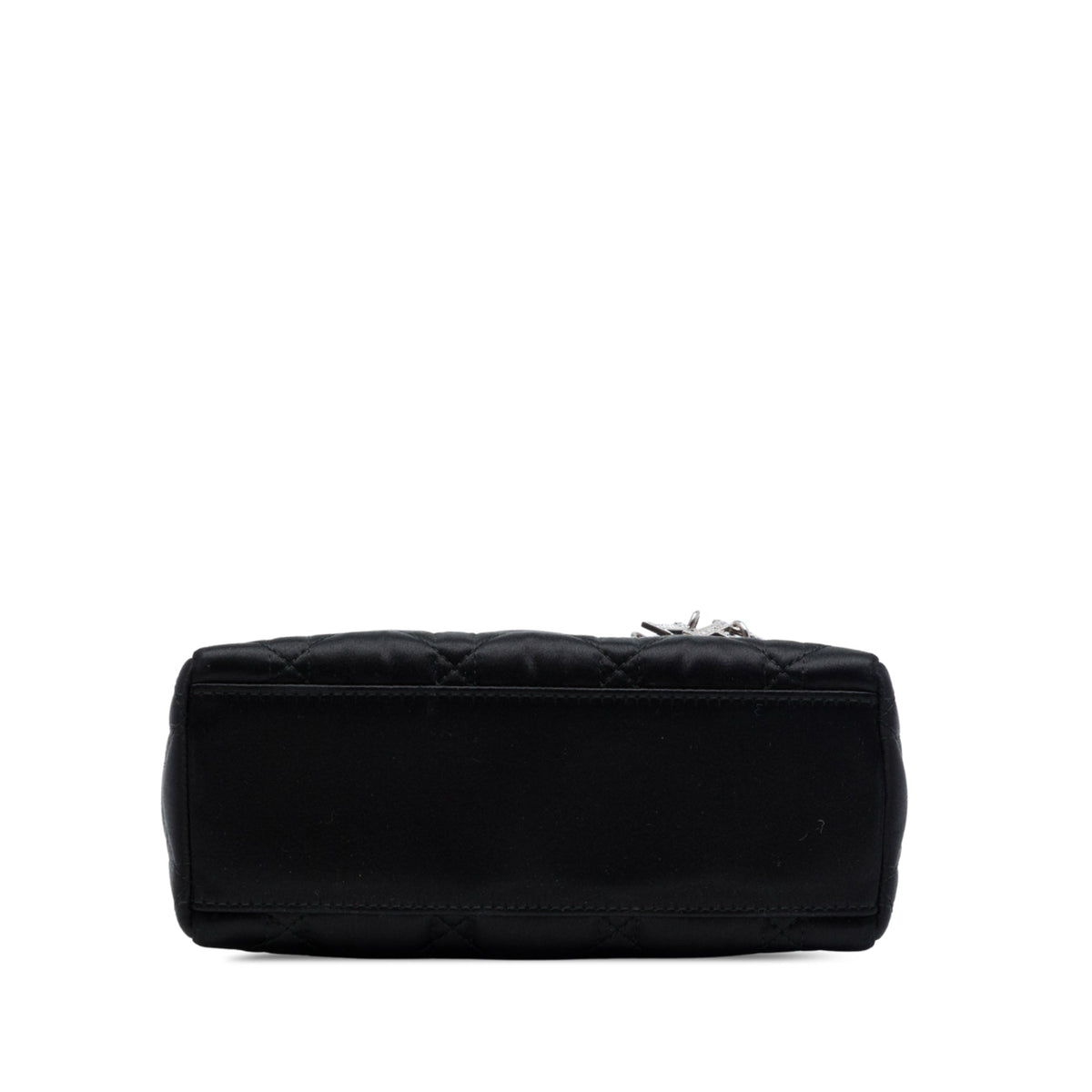 Dior Mini Satin Cannage Swarovski Crystal Lady Dior — Black