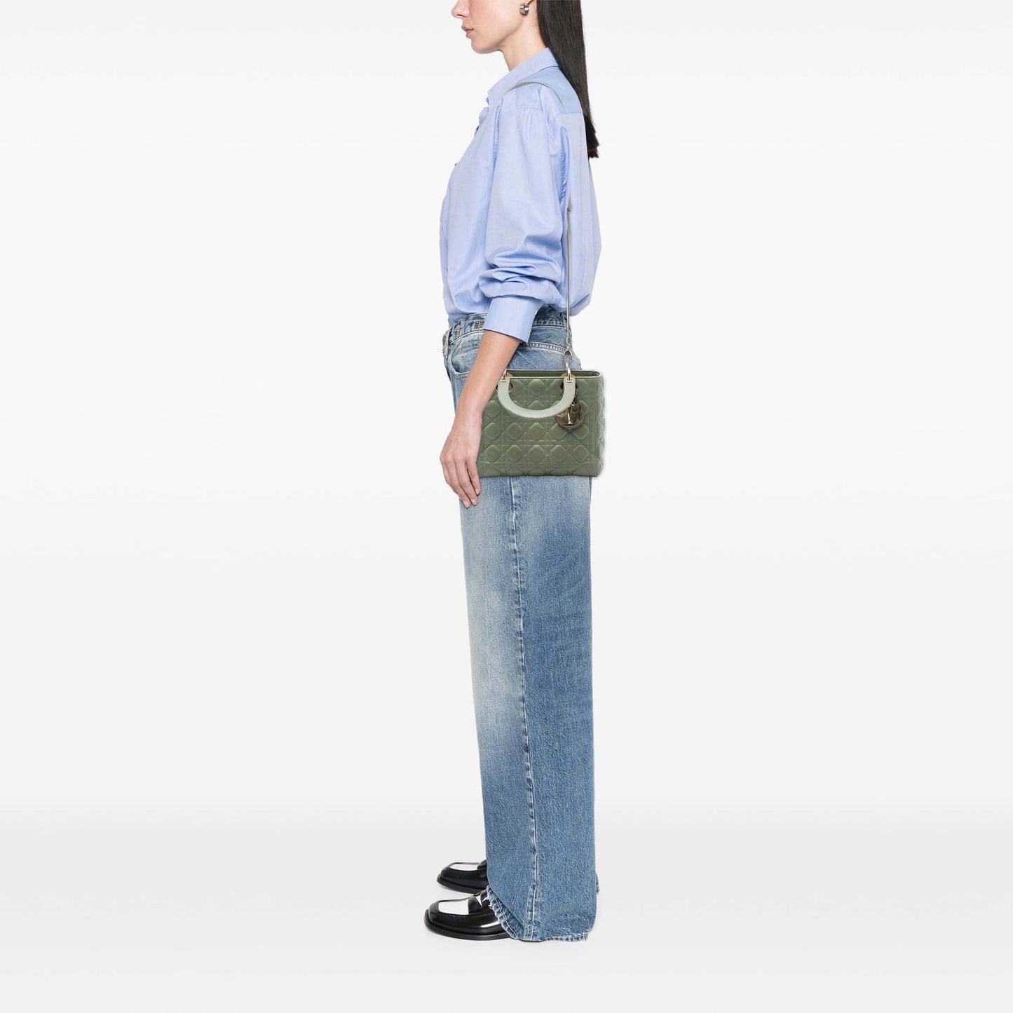 Dior Medium Lambskin Cannage Lady Dior