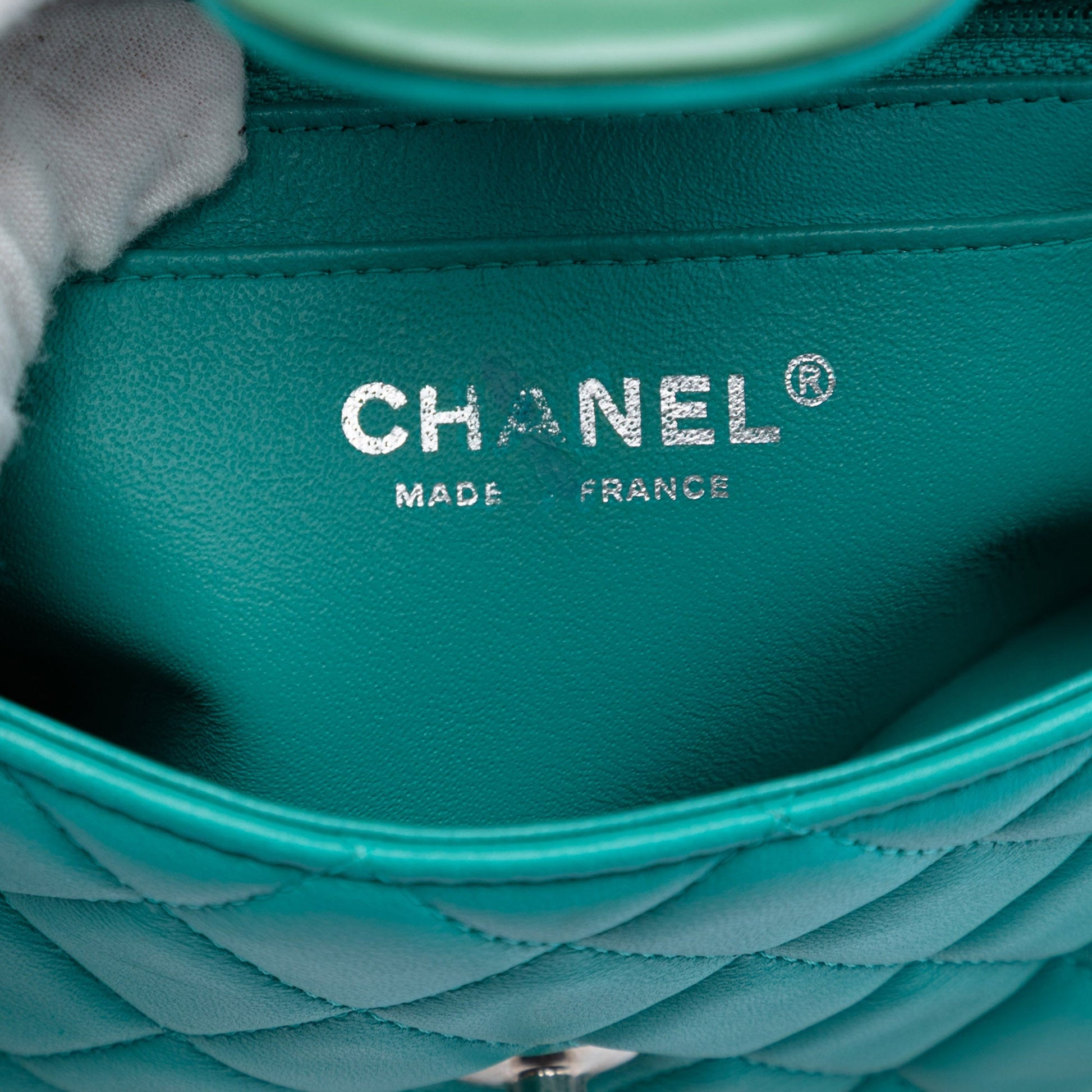 Chanel Mini Rectangular Classic Tricolor Lambskin Single Flap