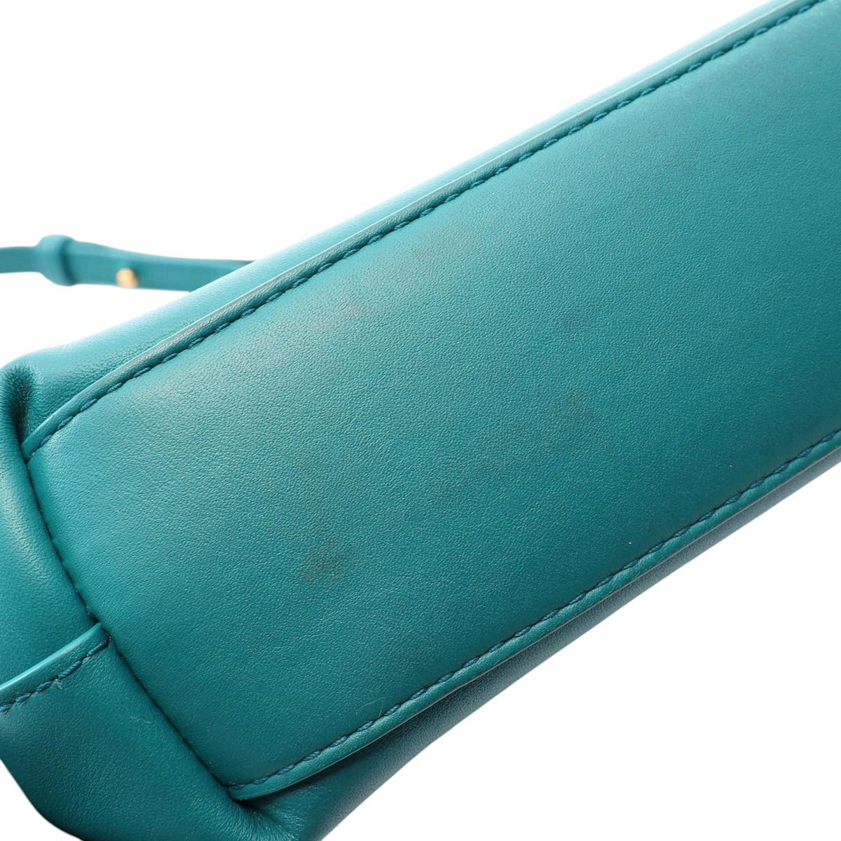 Bottega Veneta Small Leather Point Satchel — Green