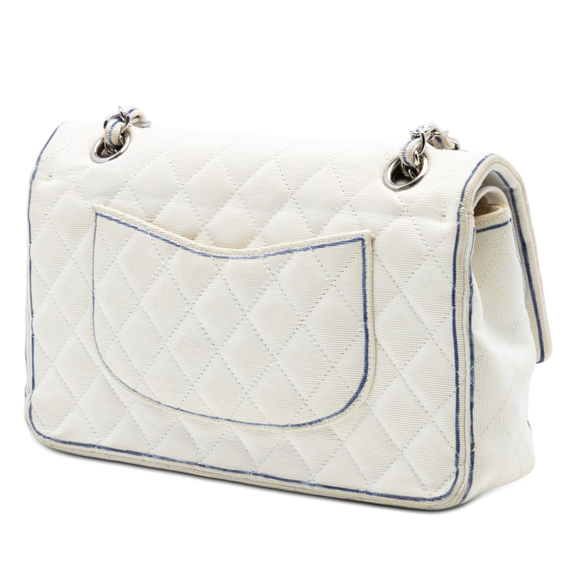 Chanel Medium Classic Printed Grosgrain Double Flap