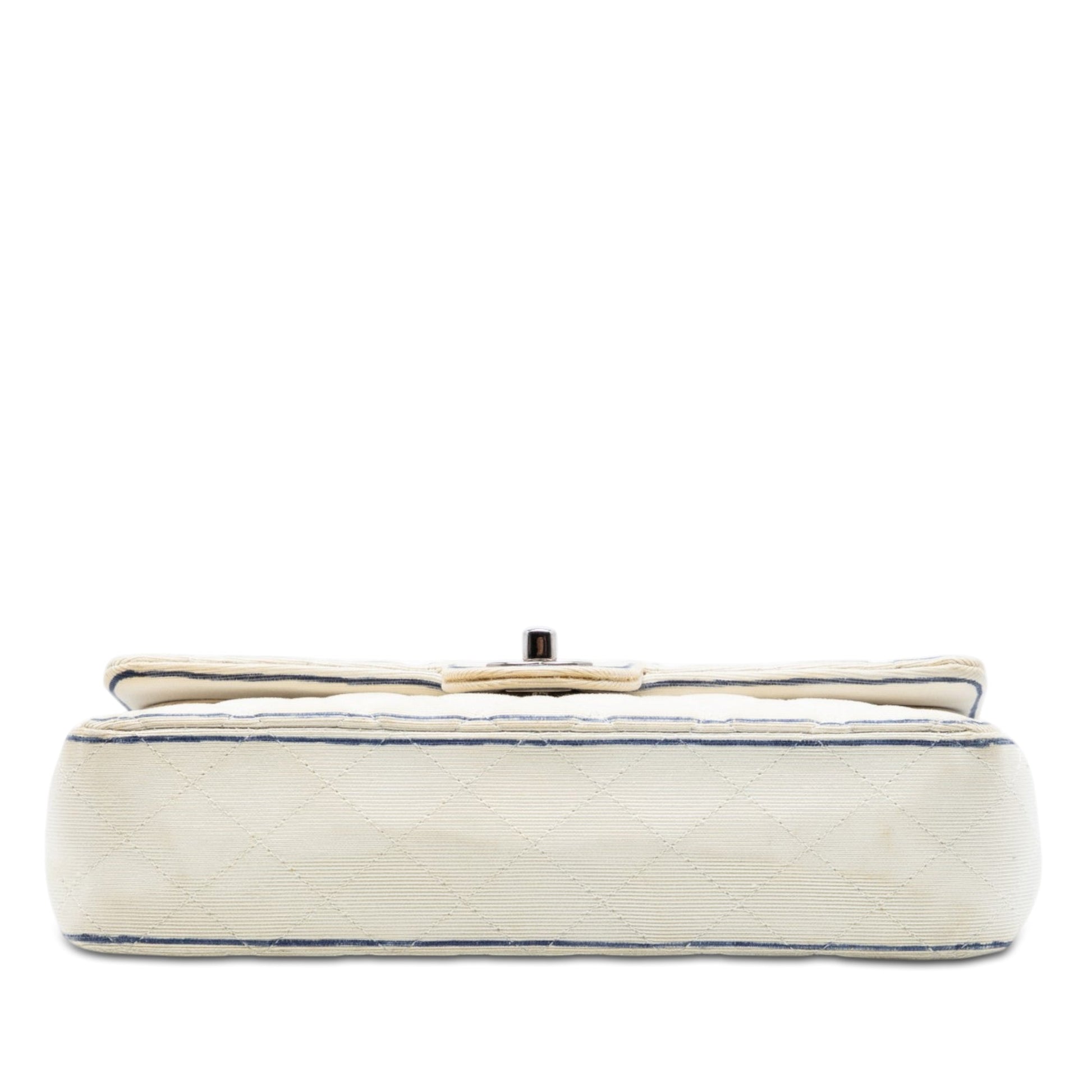 Chanel Medium Classic Printed Grosgrain Double Flap