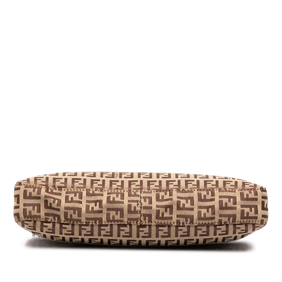 Fendi Zucchino Canvas Pochette — Brown