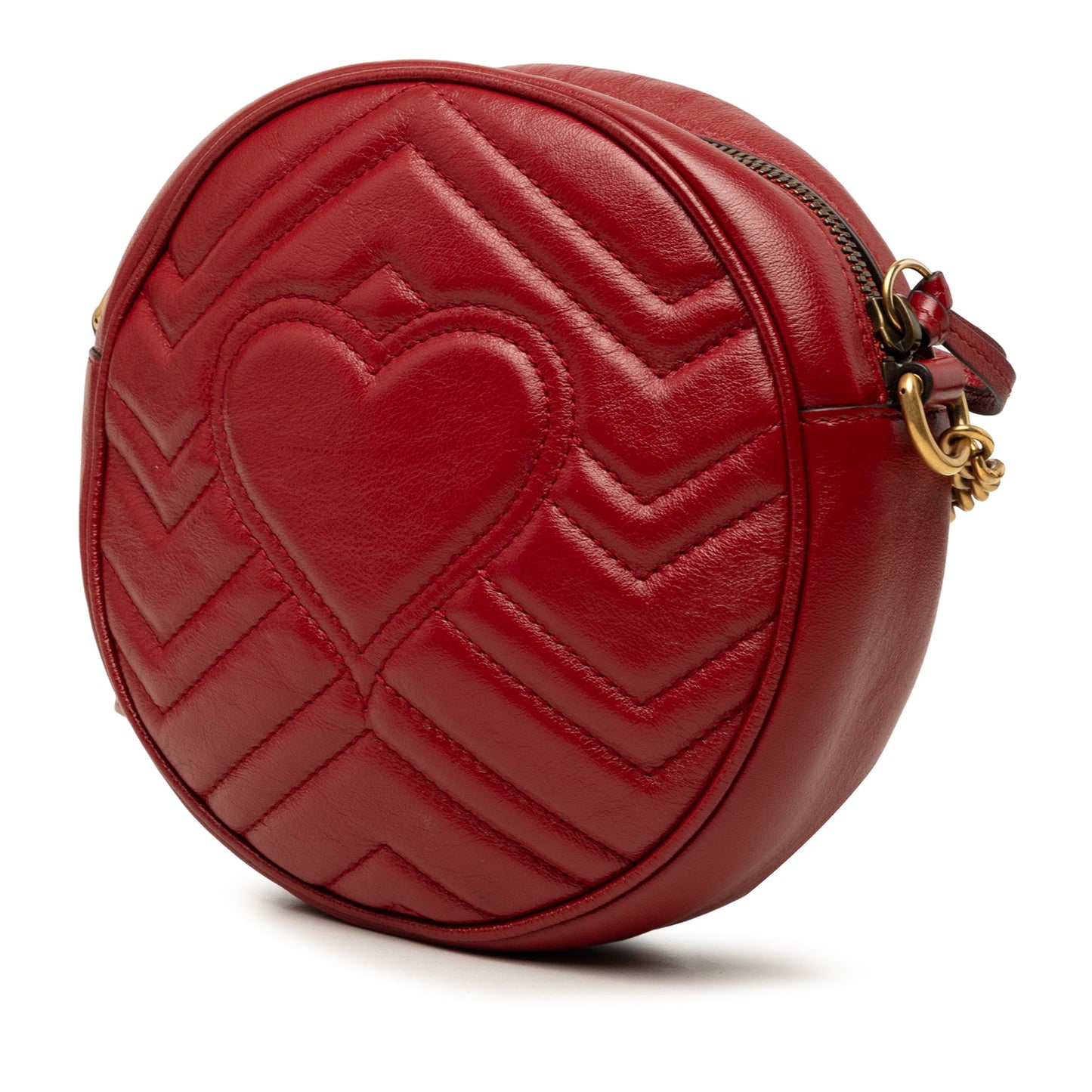 Gucci Mini GG Marmont Matelasse Leather Round Crossbody