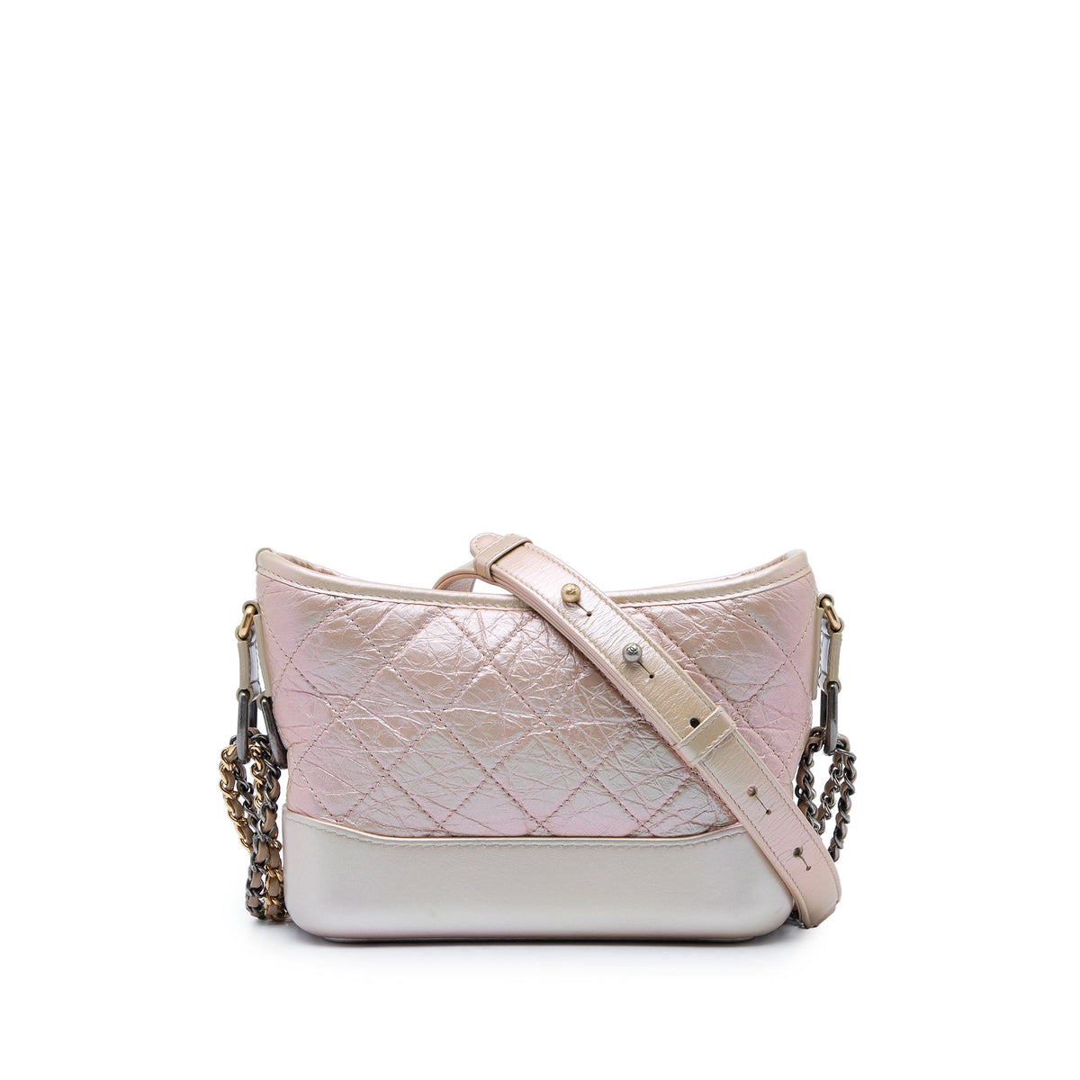 Chanel Small Iridescent Quilted Aged Calfskin Gabrielle Hobo
