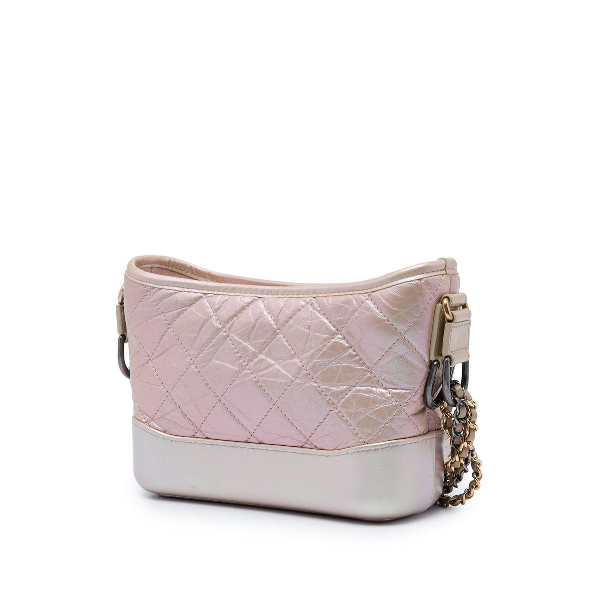 Chanel Small Iridescent Quilted Aged Calfskin Gabrielle Hobo