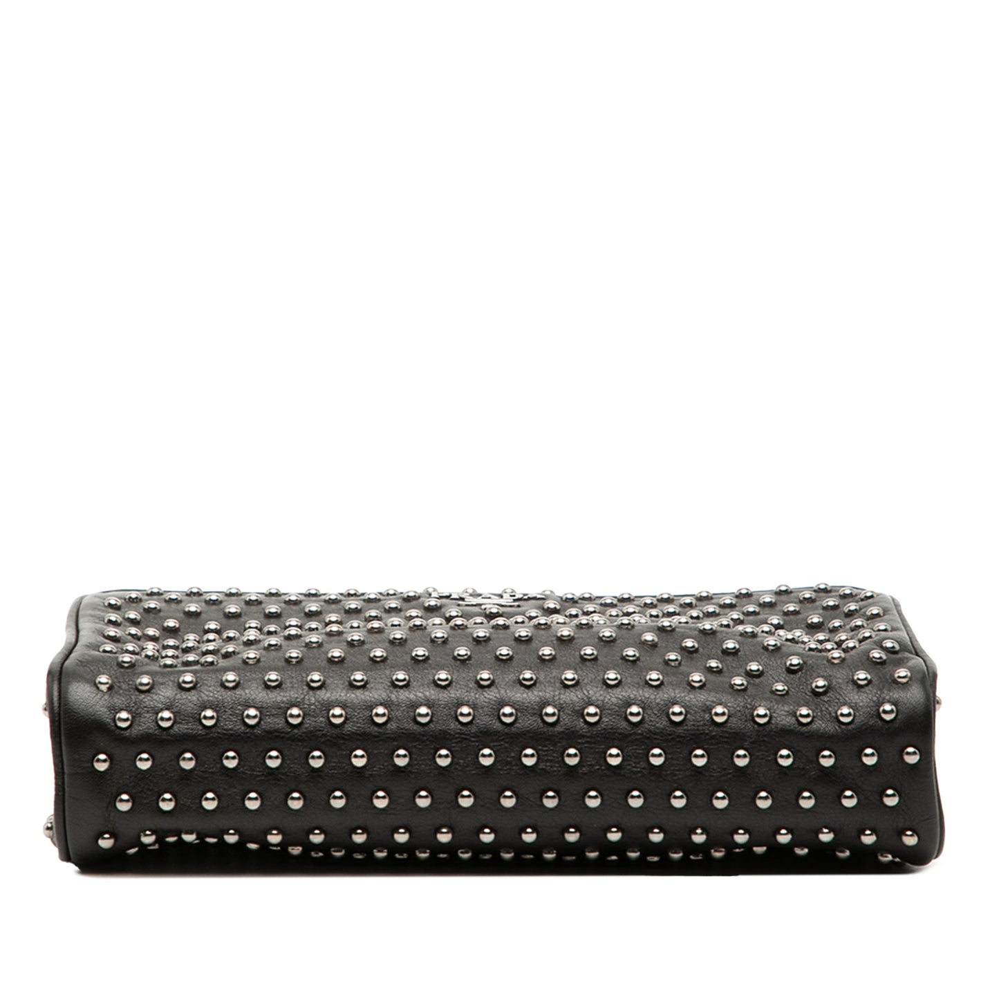 Prada Studded Leather Clasp Clutch