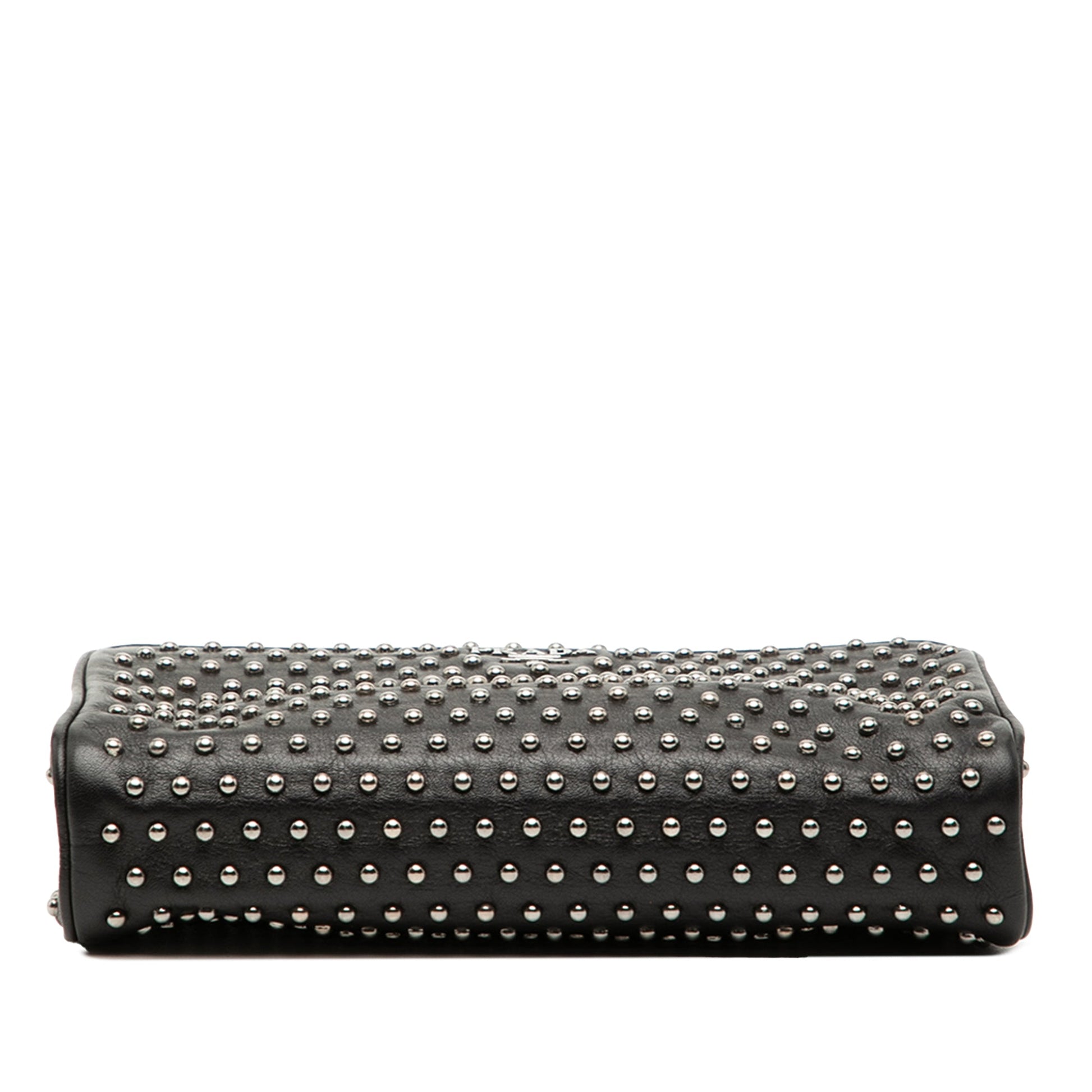 Prada Studded Leather Clasp Clutch