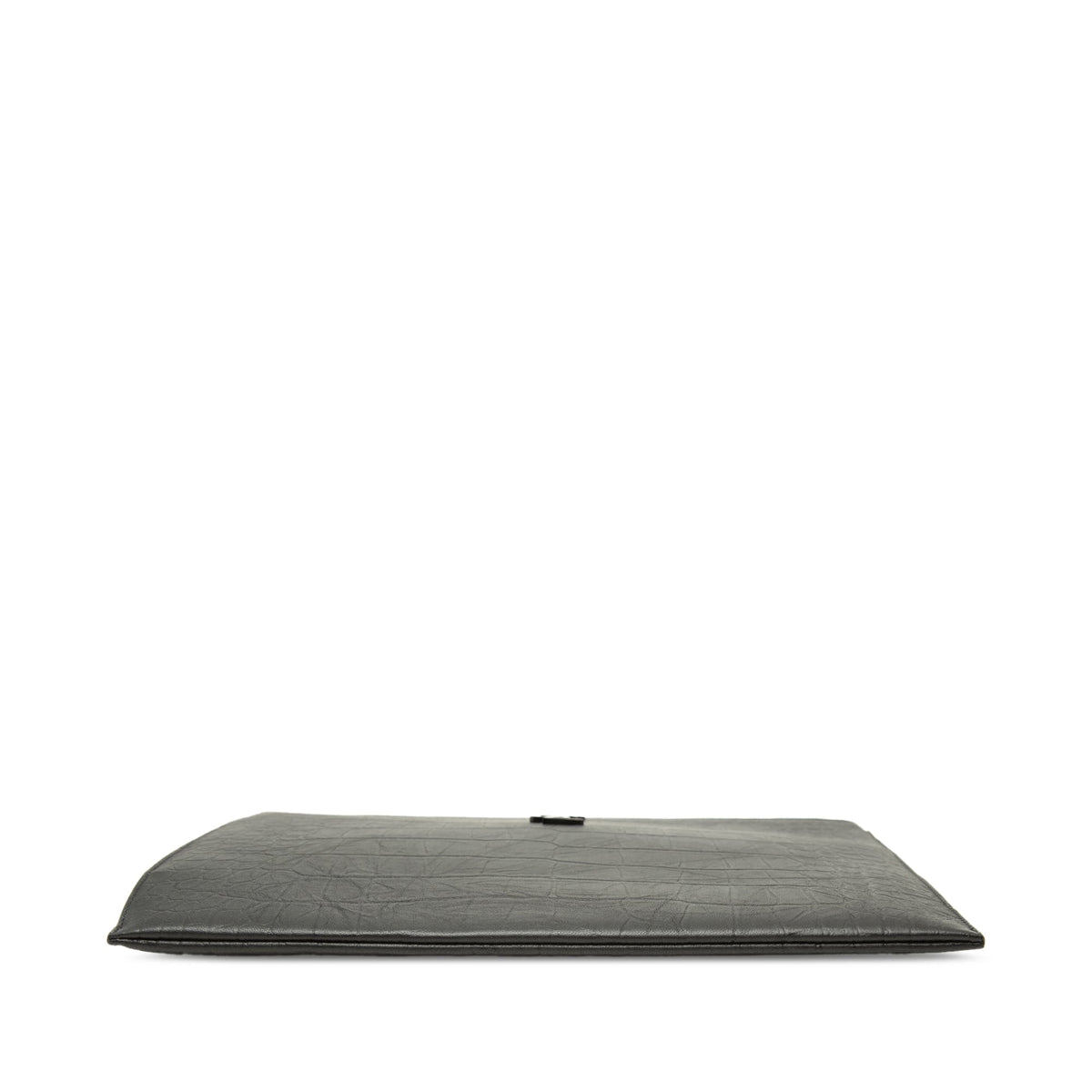 Saint Laurent Croc Embossed Leather Monogram iPad Case
