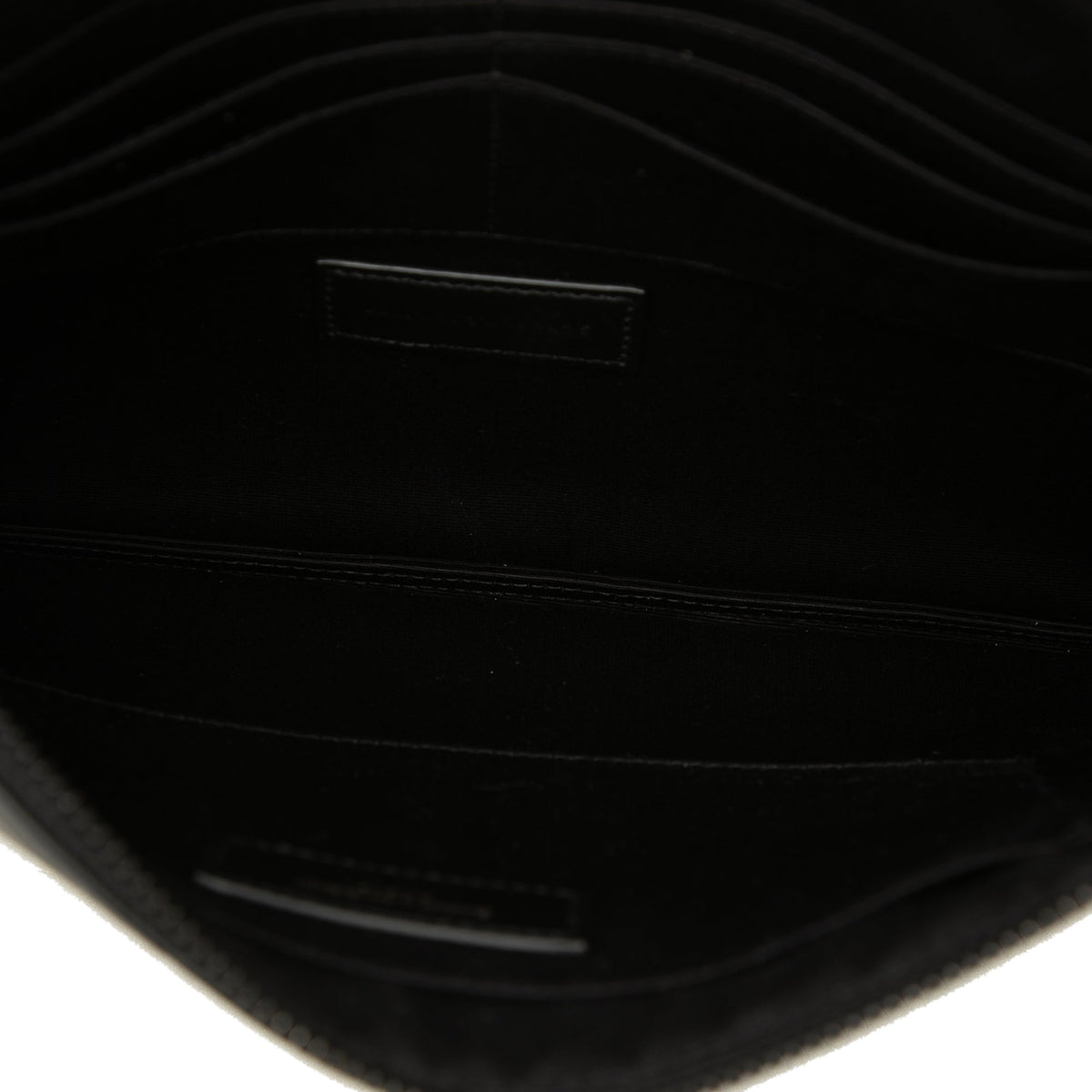 Saint Laurent Croc Embossed Leather Monogram iPad Case
