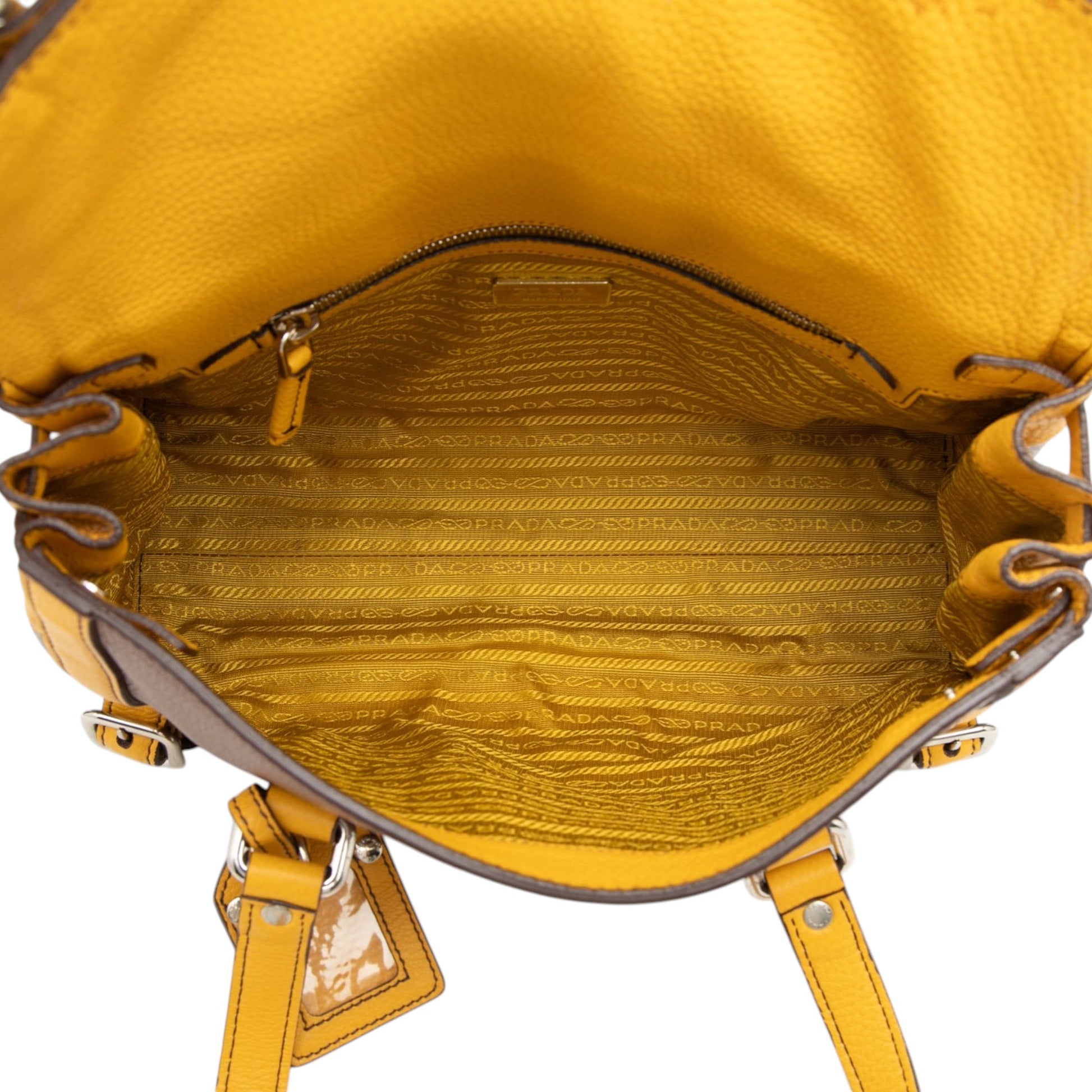 Bicolor Vitello Daino Pushlock Flap Bag