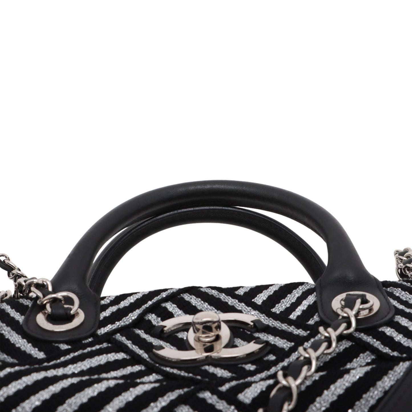 Chanel CC Woven Canvas Shopping Tote