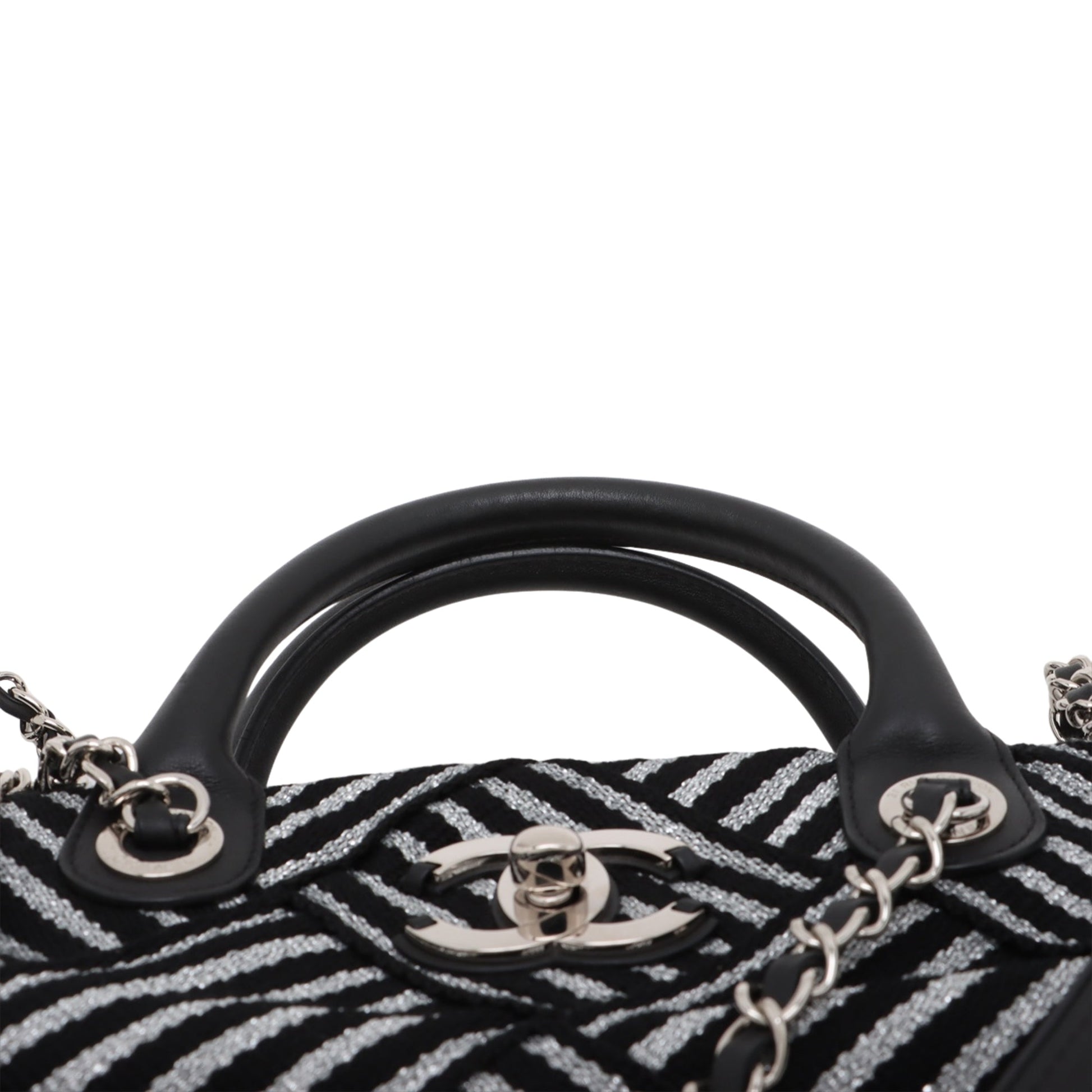 Chanel CC Woven Canvas Shopping Tote