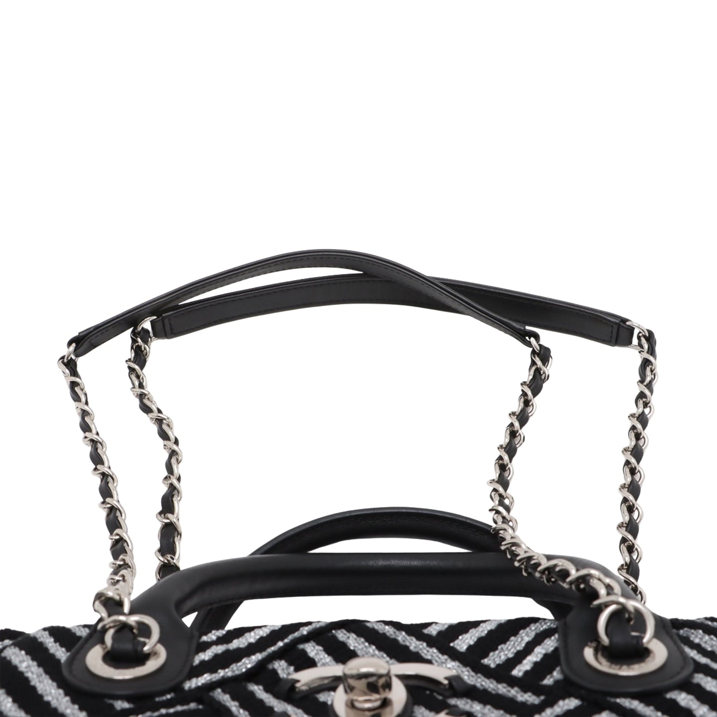 Chanel CC Woven Canvas Shopping Tote