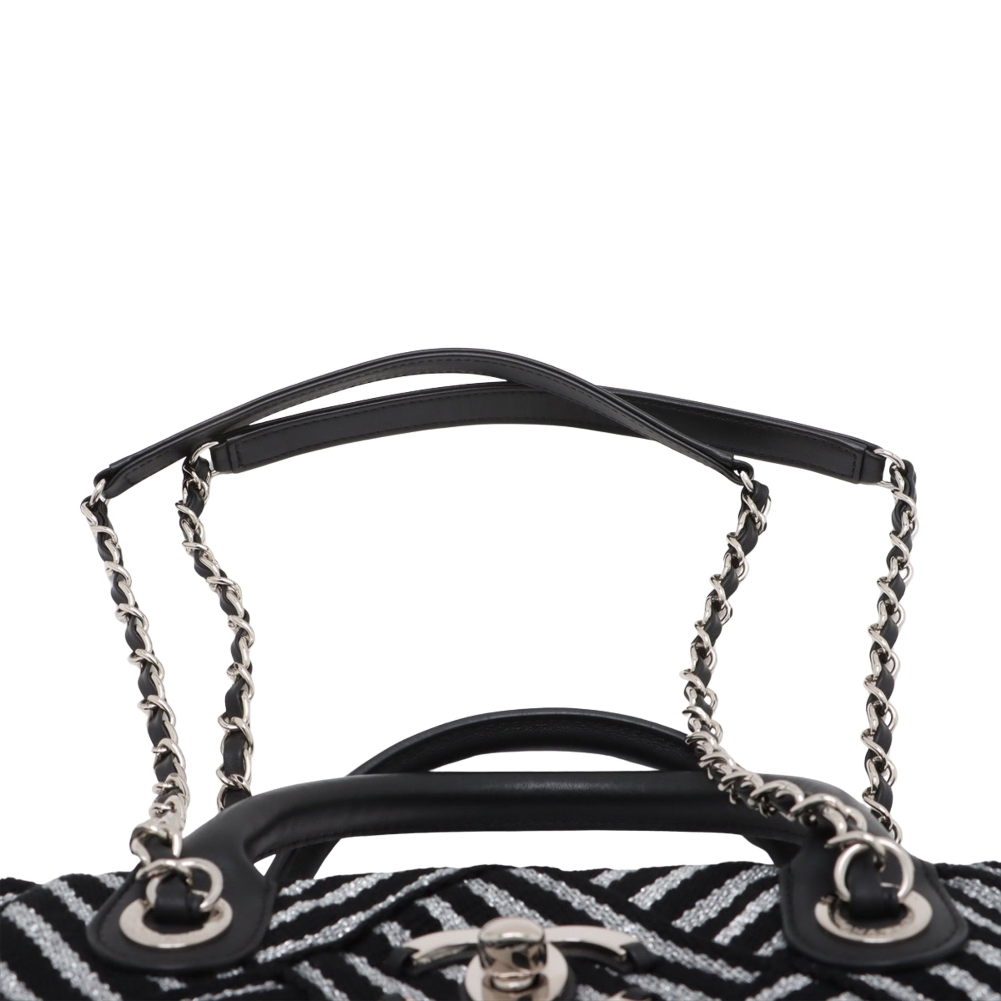 Chanel CC Woven Canvas Shopping Tote