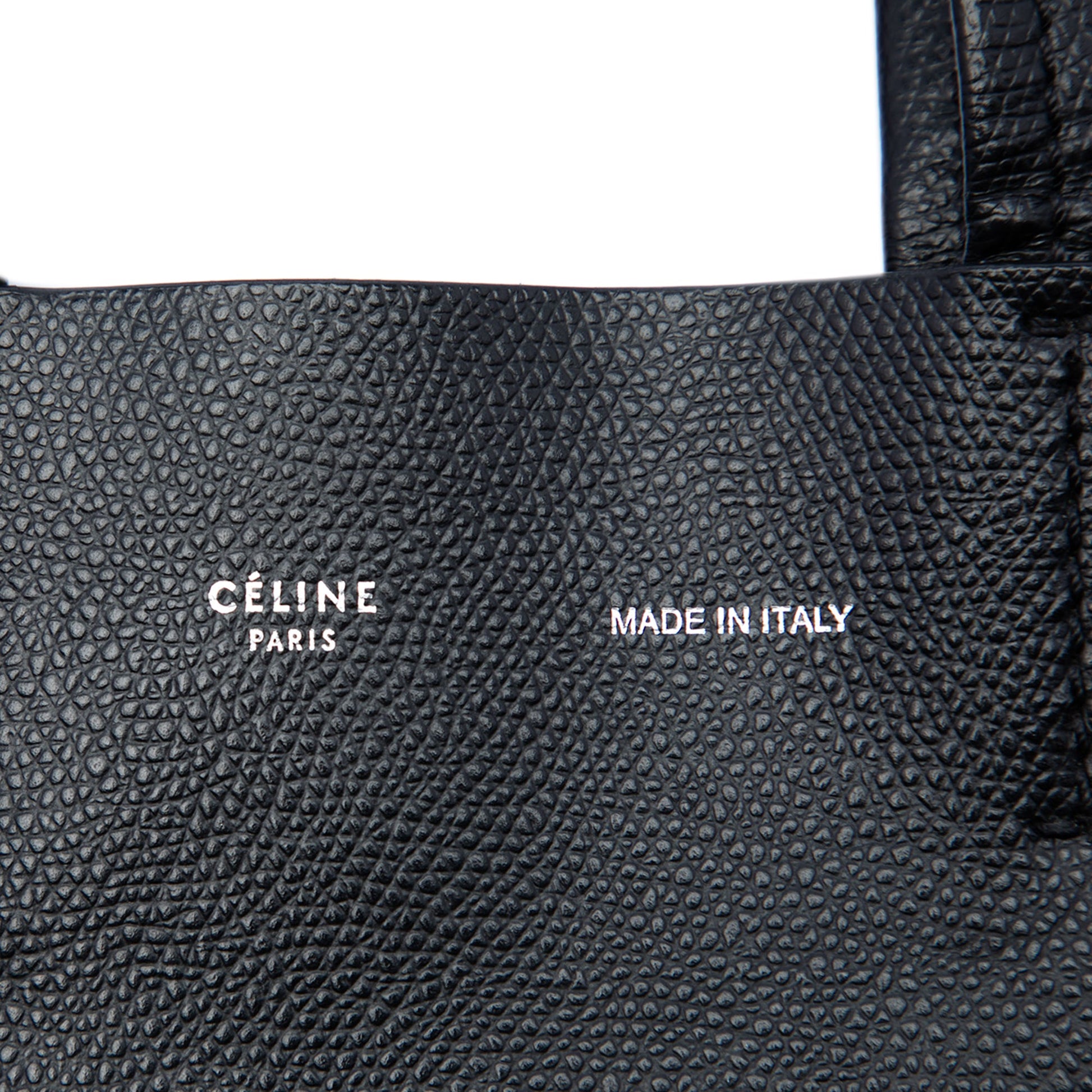 Celine Small Grained Calfskin Vertical Cabas Satchel