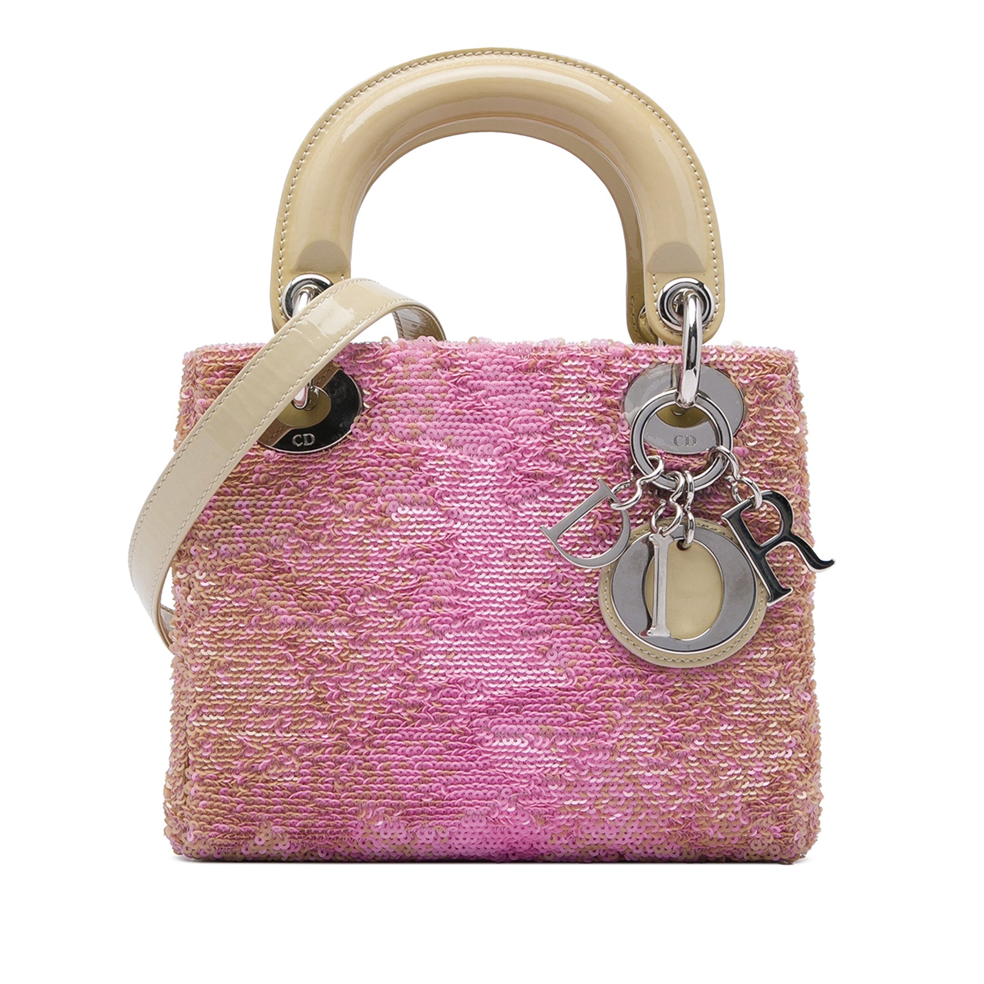 Dior Mini Patent Sequined Lady Dior