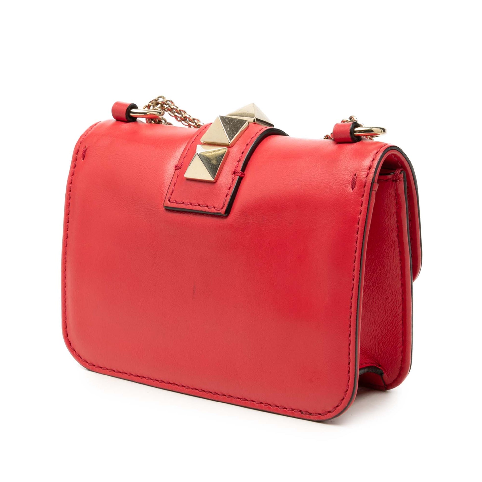 Valentino Mini Leather Rockstud Glam Lock Crossbody