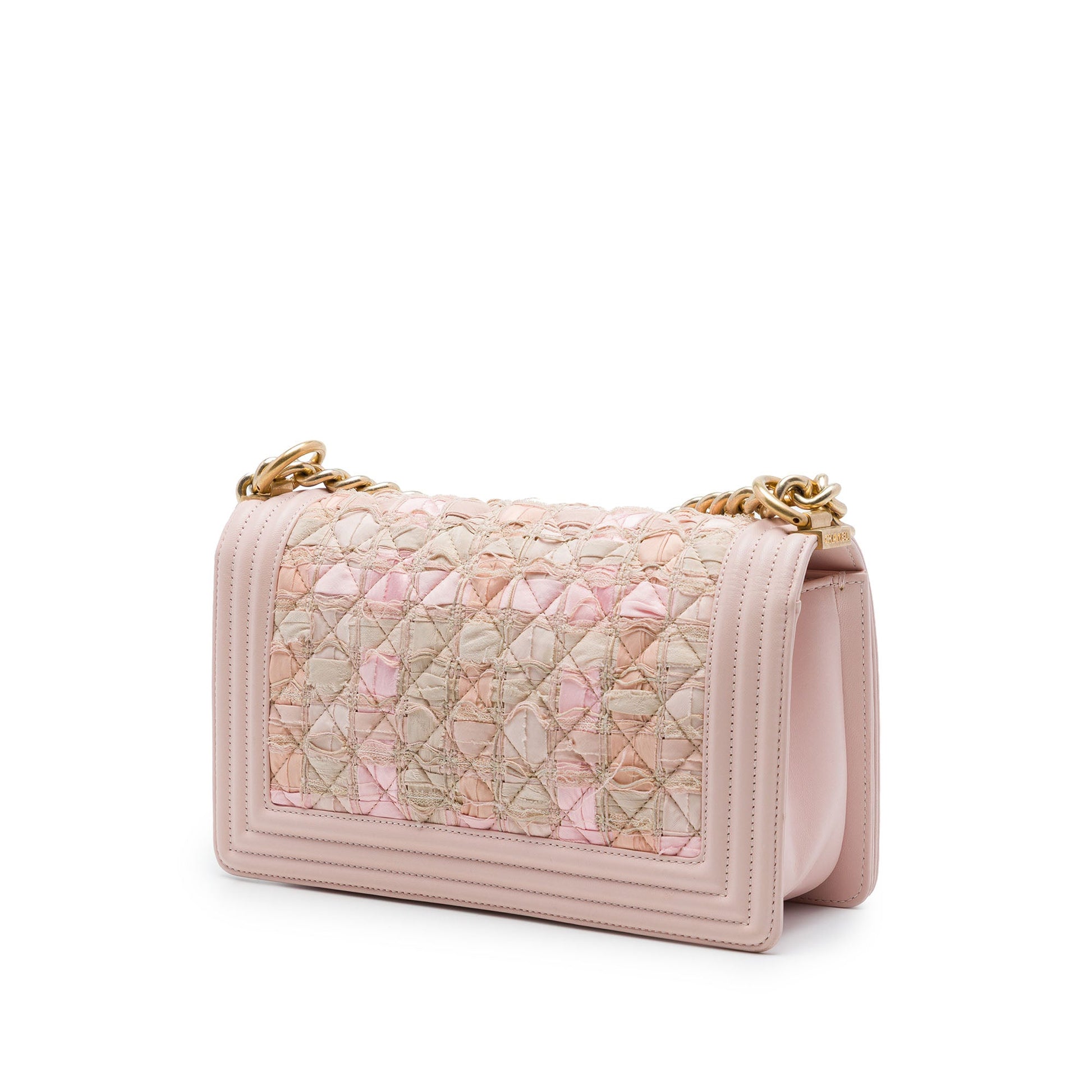Chanel Old Medium Tweed and Lambskin Boy Flap