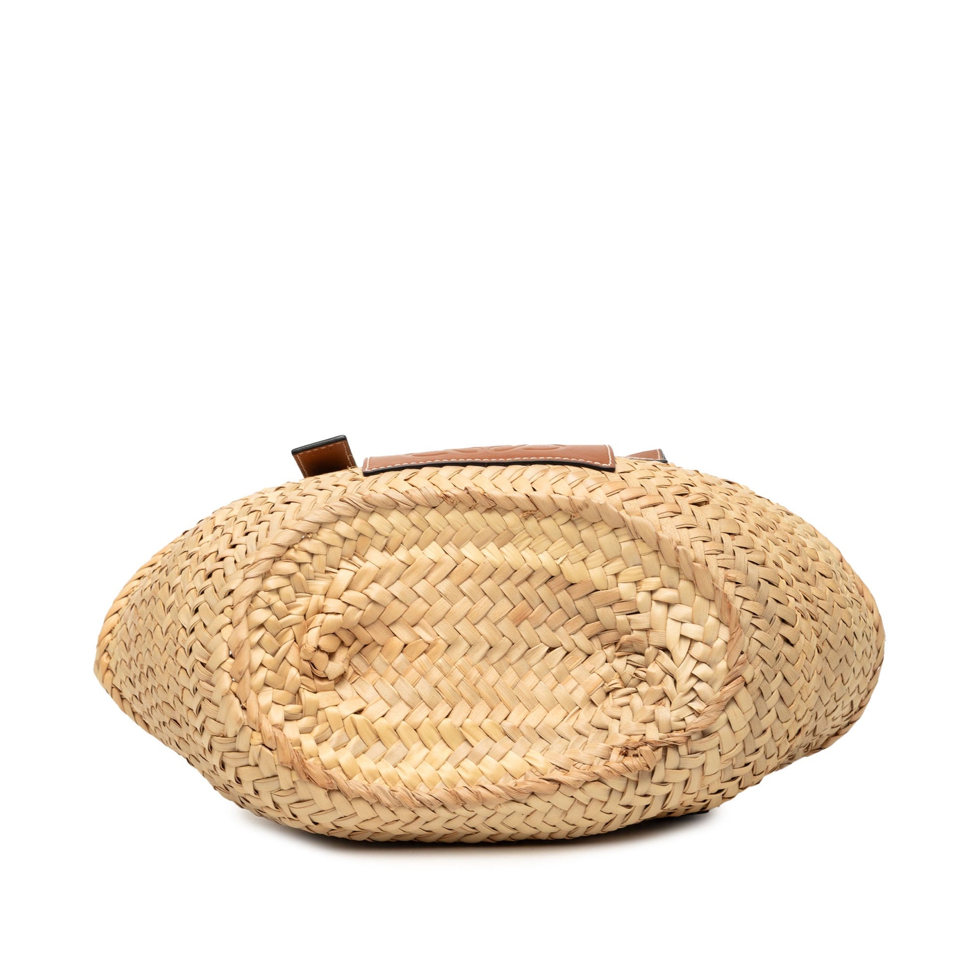 LOEWE Small Raffia Anagram Basket Tote