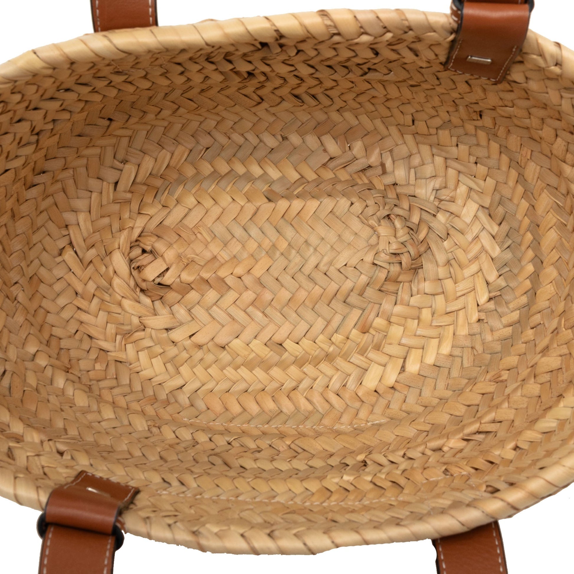 LOEWE Small Raffia Anagram Basket Tote