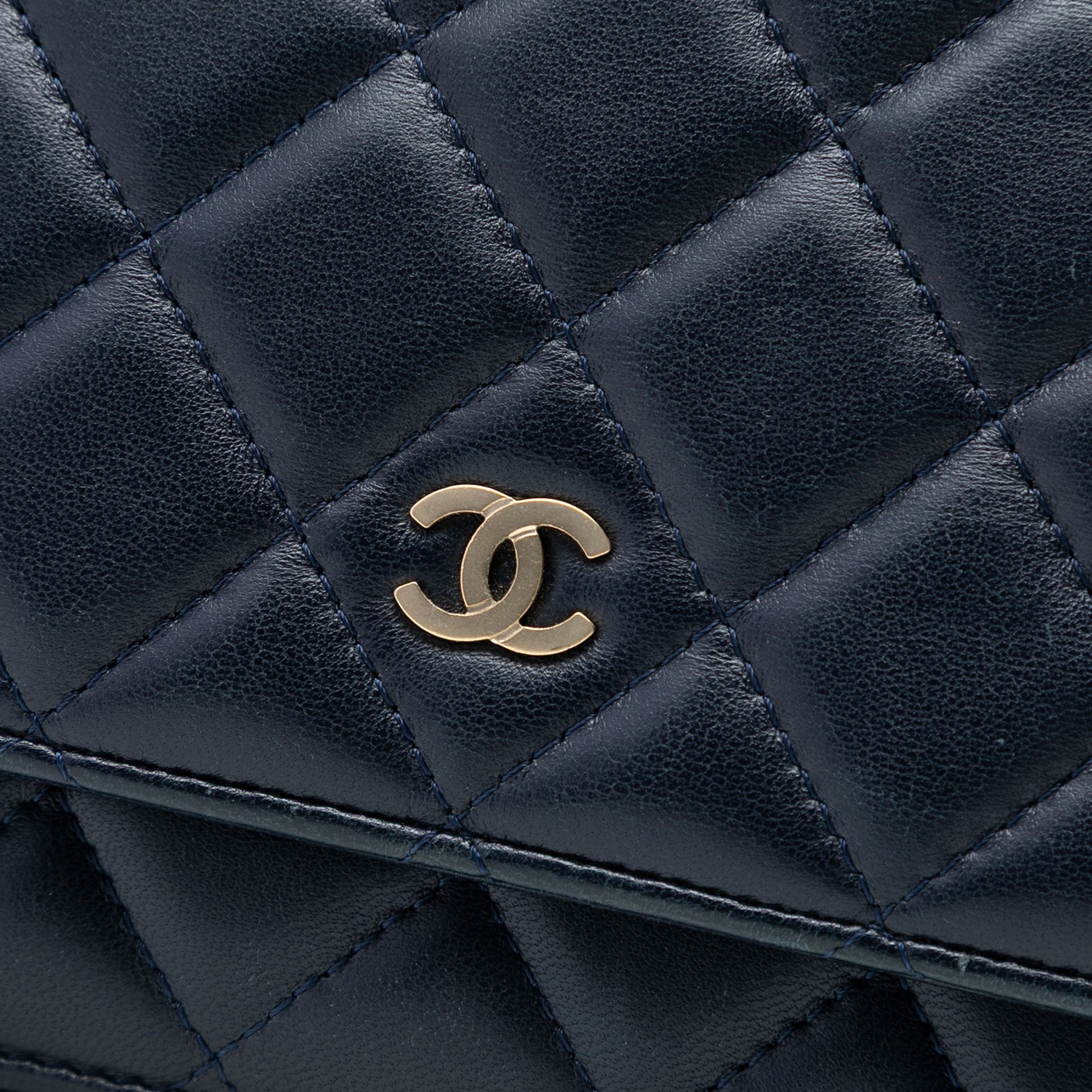 CC Quilted Lambskin Wallet On Chain
