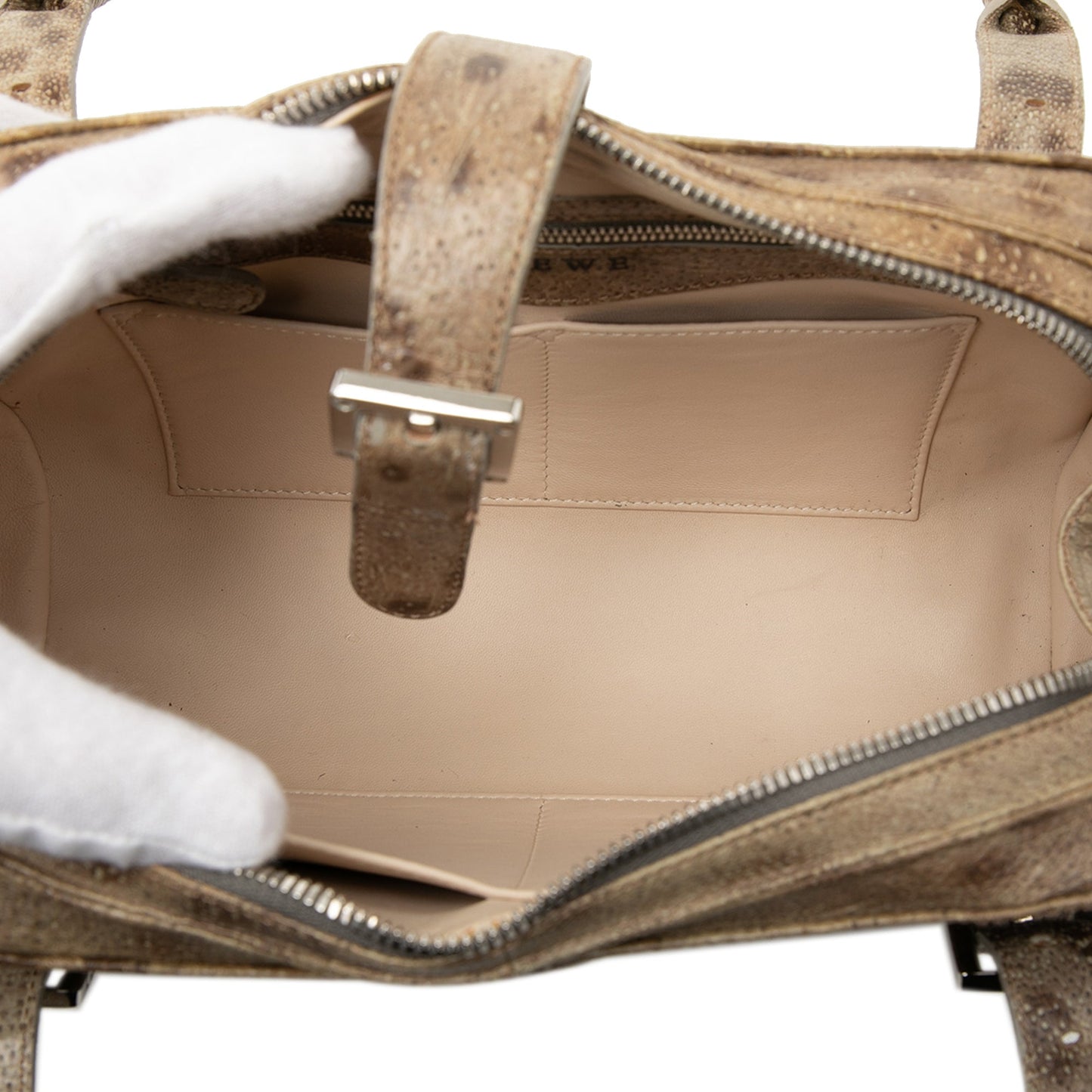 Leopard Printed Leather Senda Handbag