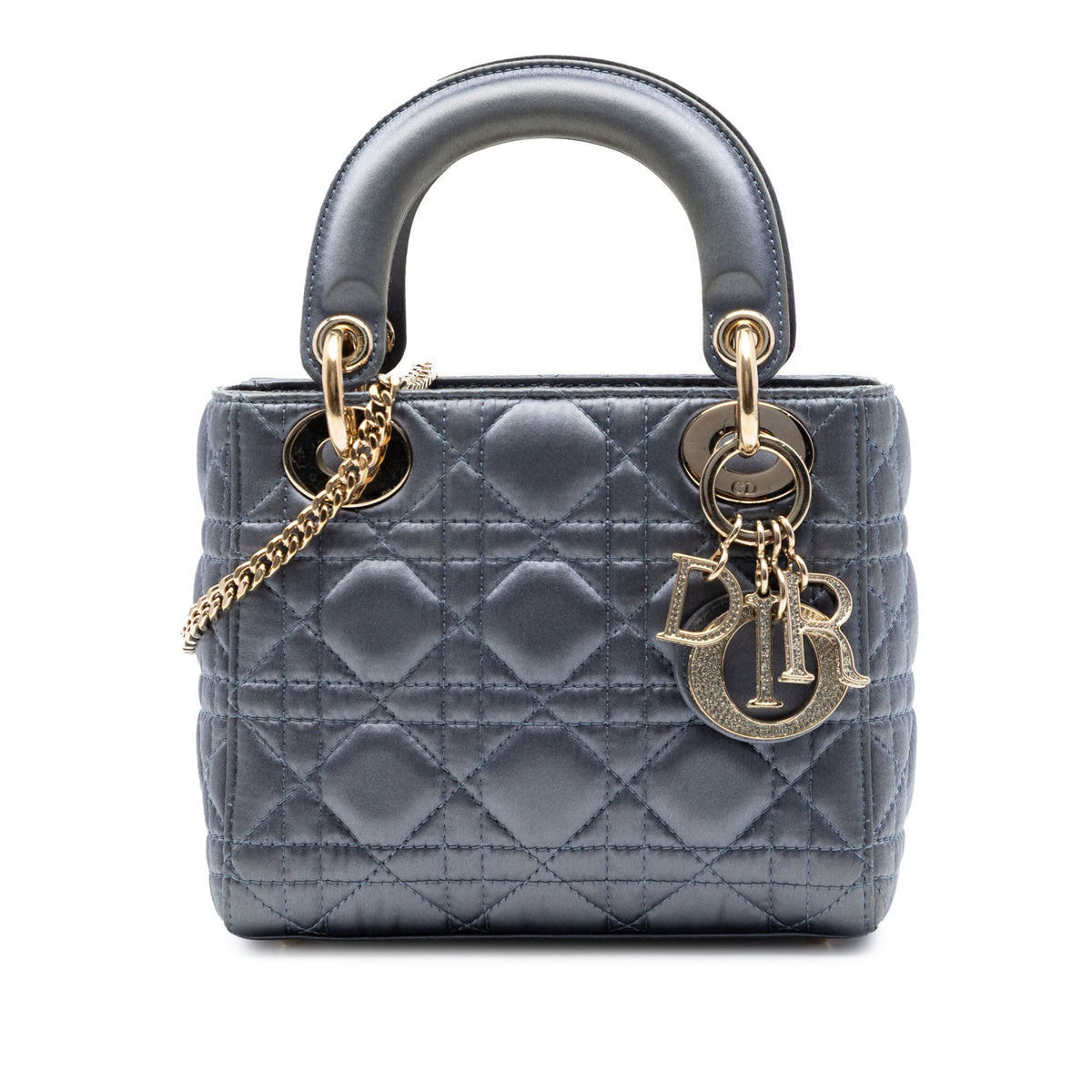 Dior Mini Satin Cannage Swarovski Crystal Lady Dior