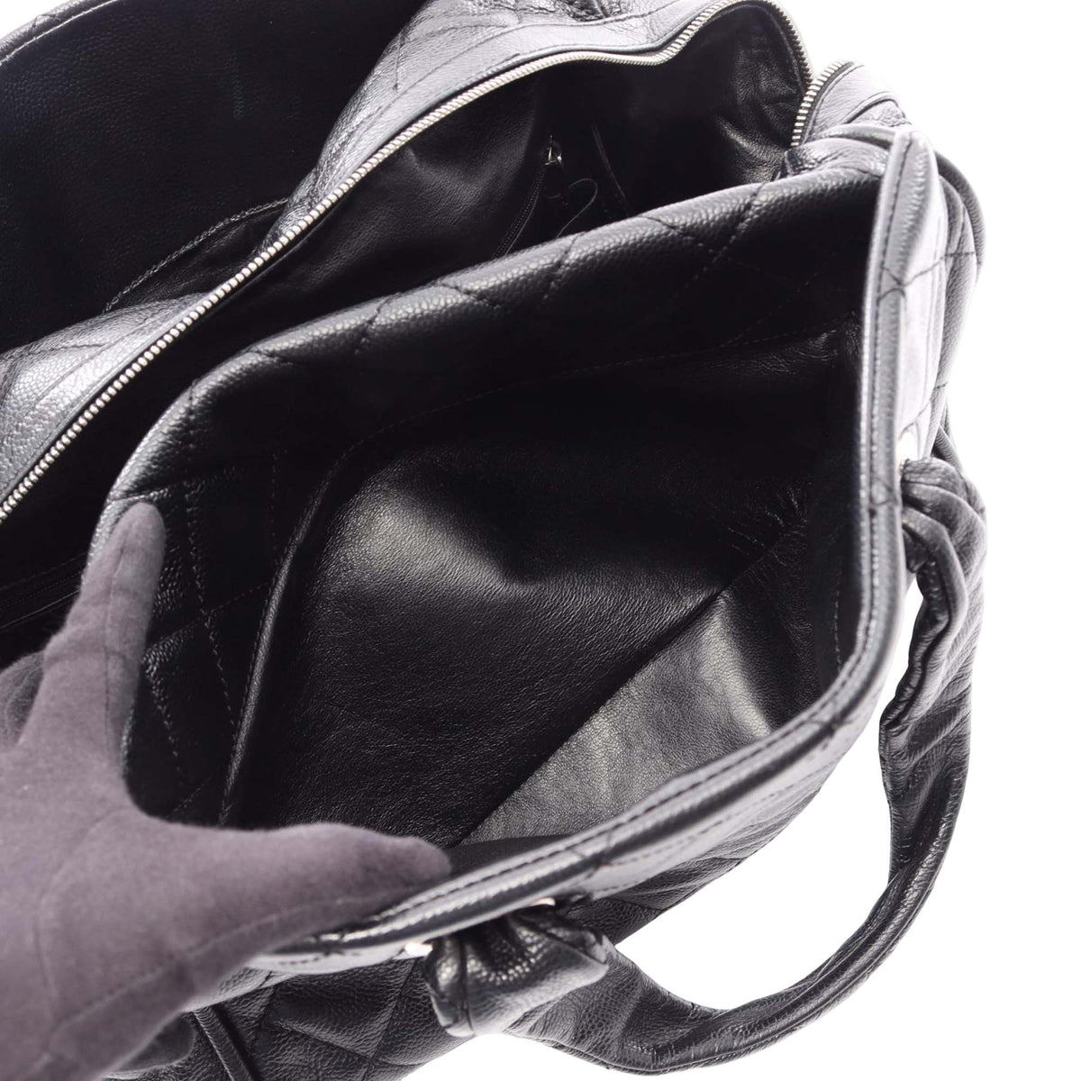Chanel Quilted Caviar Timeless Bowler Bag