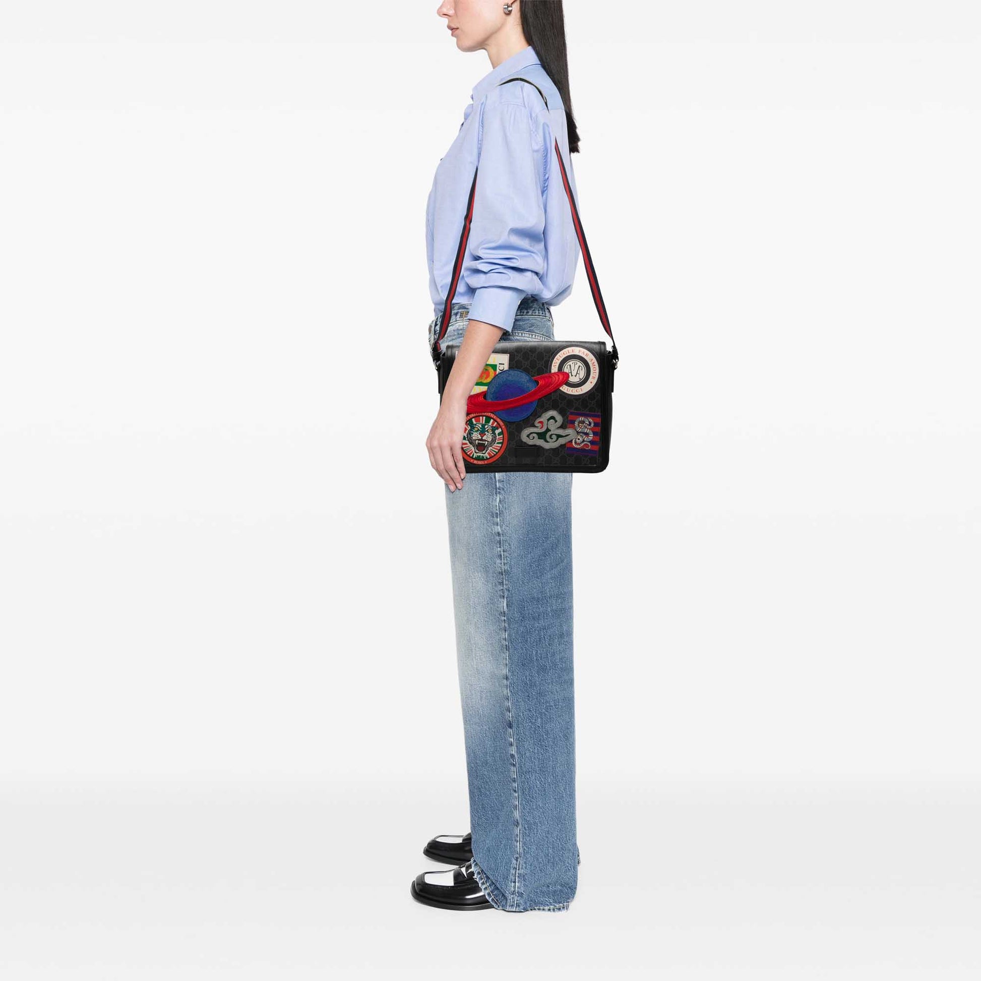 Gucci GG Supreme Web Night Courrier Crossbody