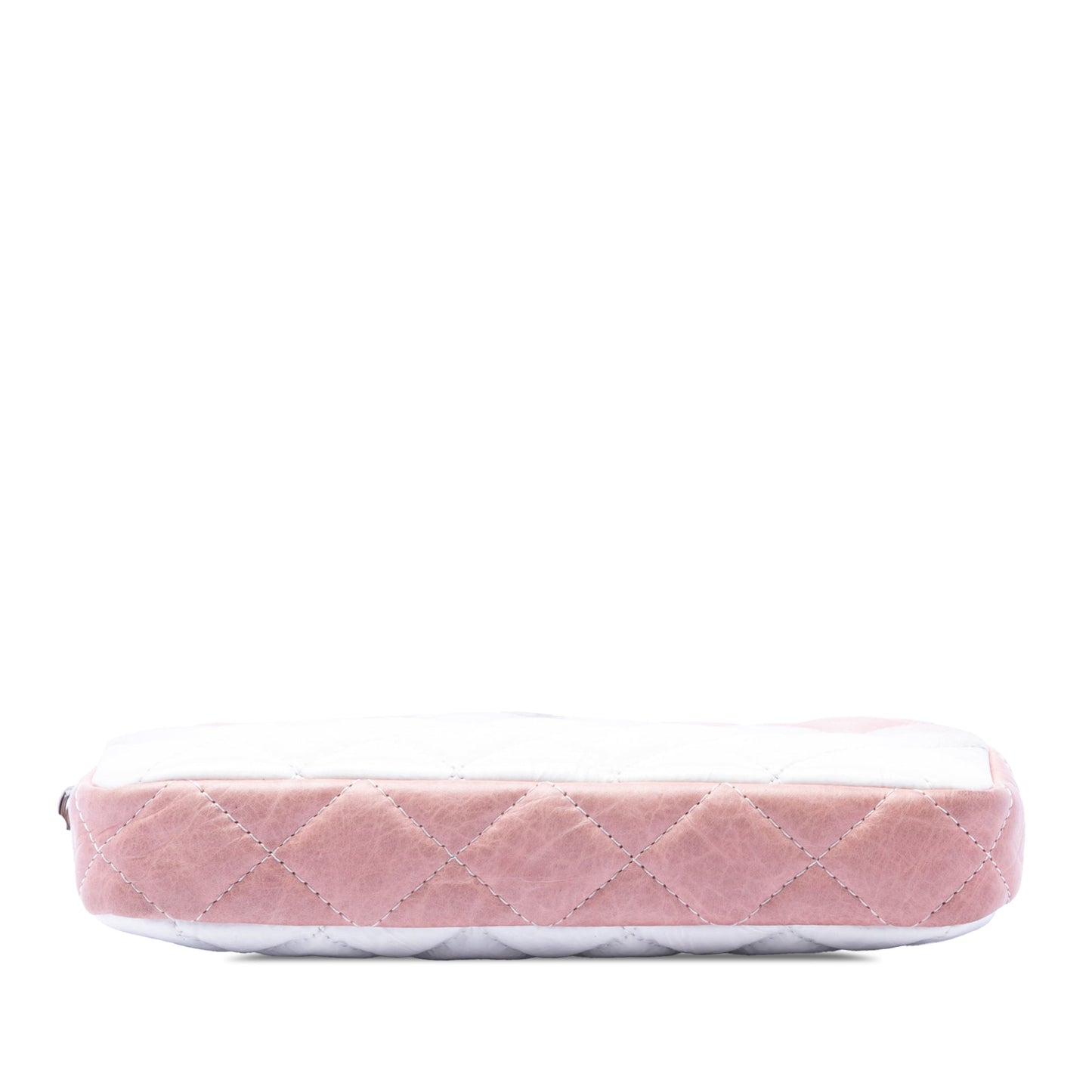 Chanel Ombre Calfskin Double Zip Clutch On Chain