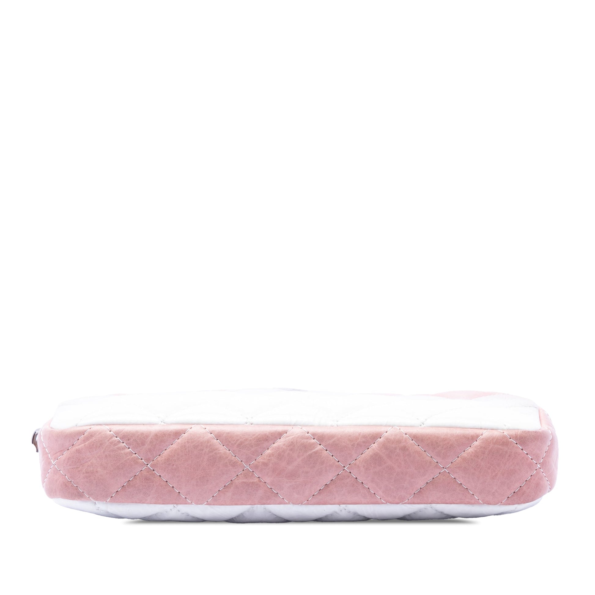 Chanel Ombre Calfskin Double Zip Clutch On Chain
