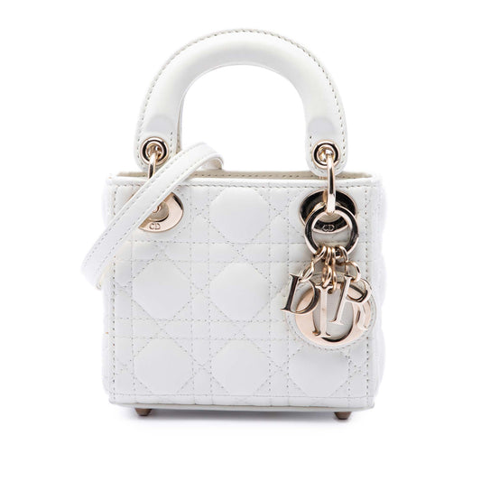 Dior Micro Lambskin Cannage Lady Dior