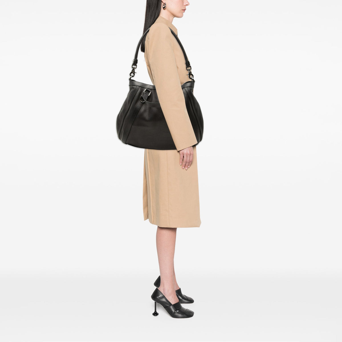 Gucci Smooth Calfskin Abbey D Ring Convertible Tote