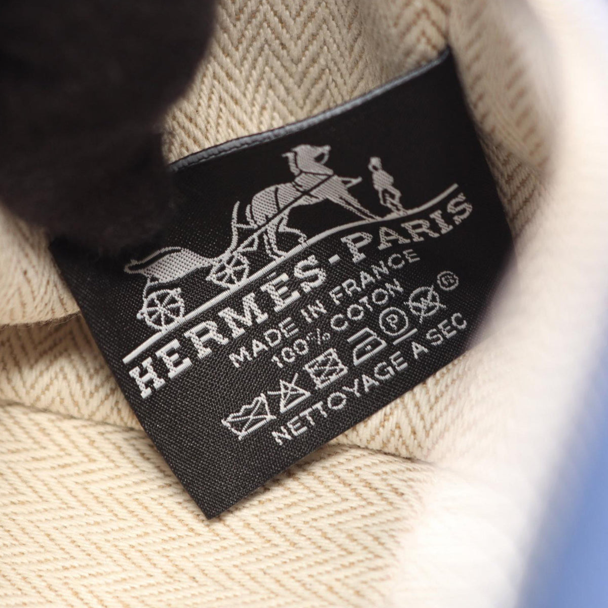 Hermès Small Toile Bride A Brac Case — Blue