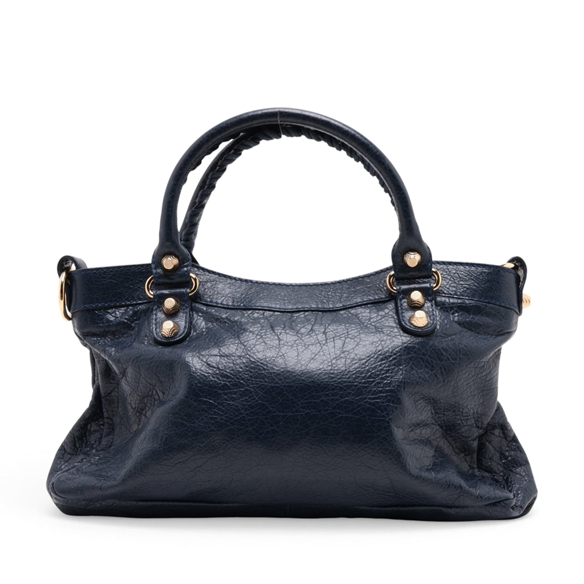 Balenciaga Lambskin Motocross Giant 21 First Satchel — Blue