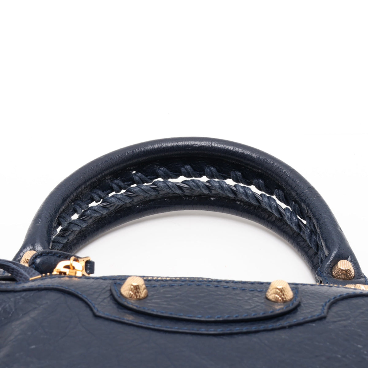 Balenciaga Lambskin Motocross Giant 21 First Satchel — Blue