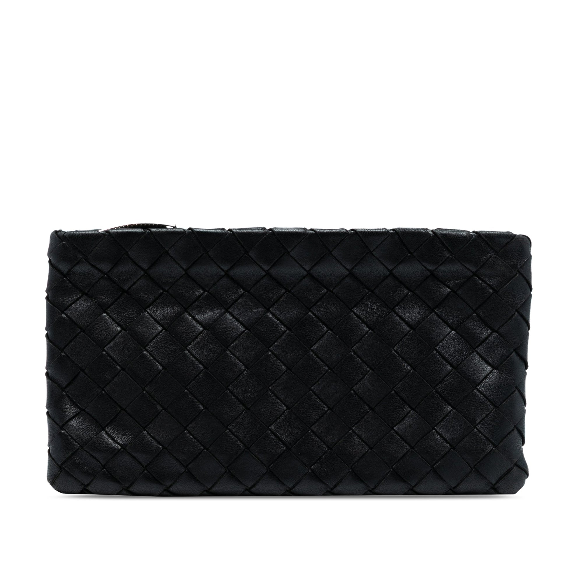 Bottega Veneta Small Nappa Intrecciato Zip Pouch