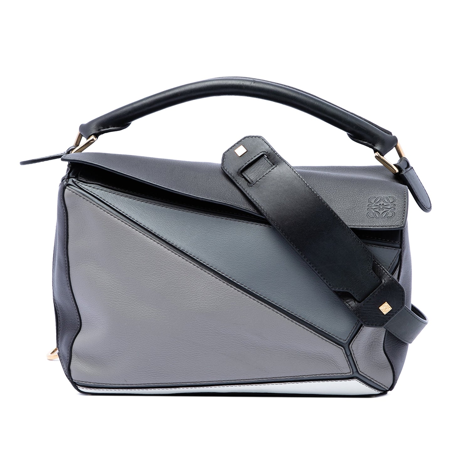 LOEWE Medium Tricolor Calfskin Puzzle Satchel