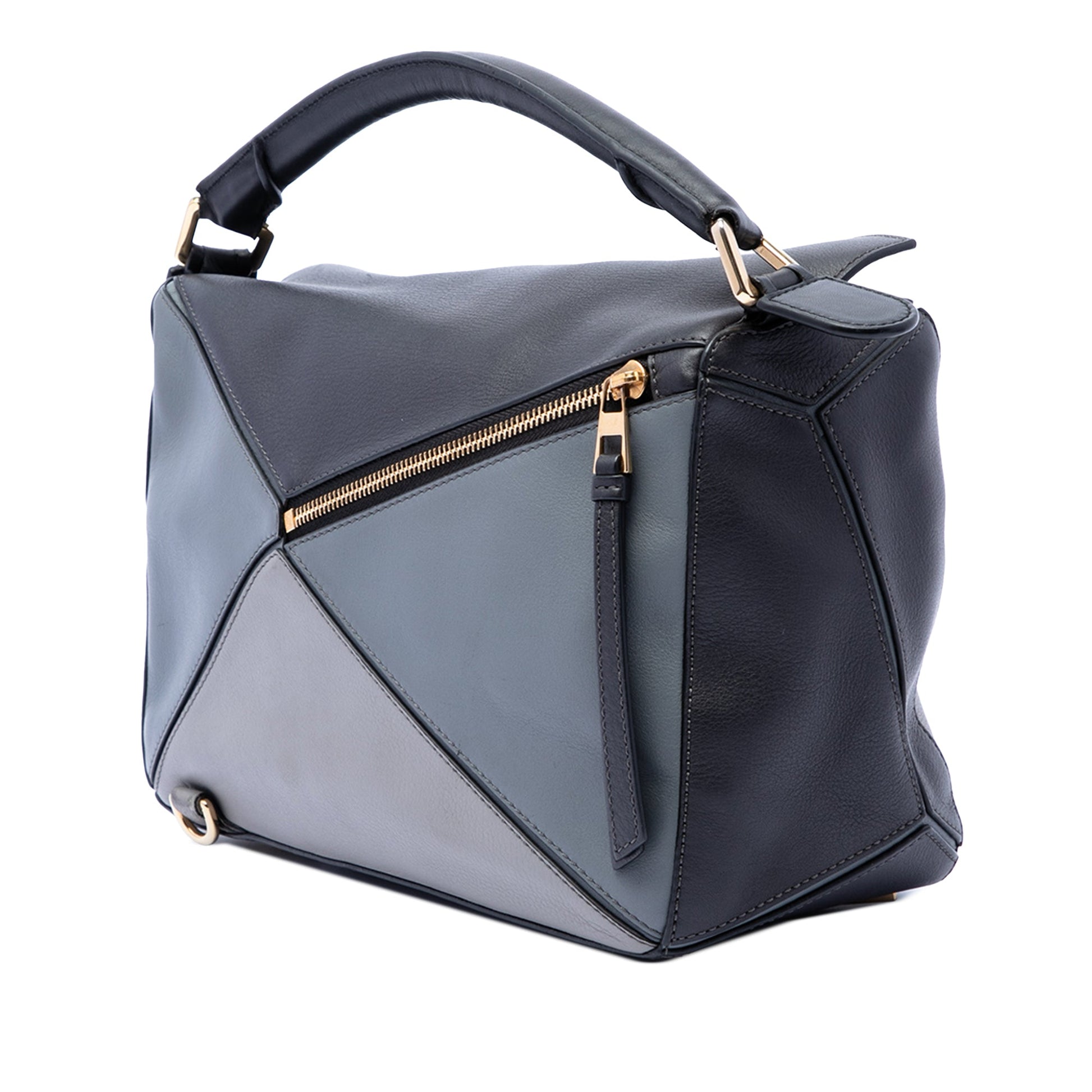 LOEWE Medium Tricolor Calfskin Puzzle Satchel